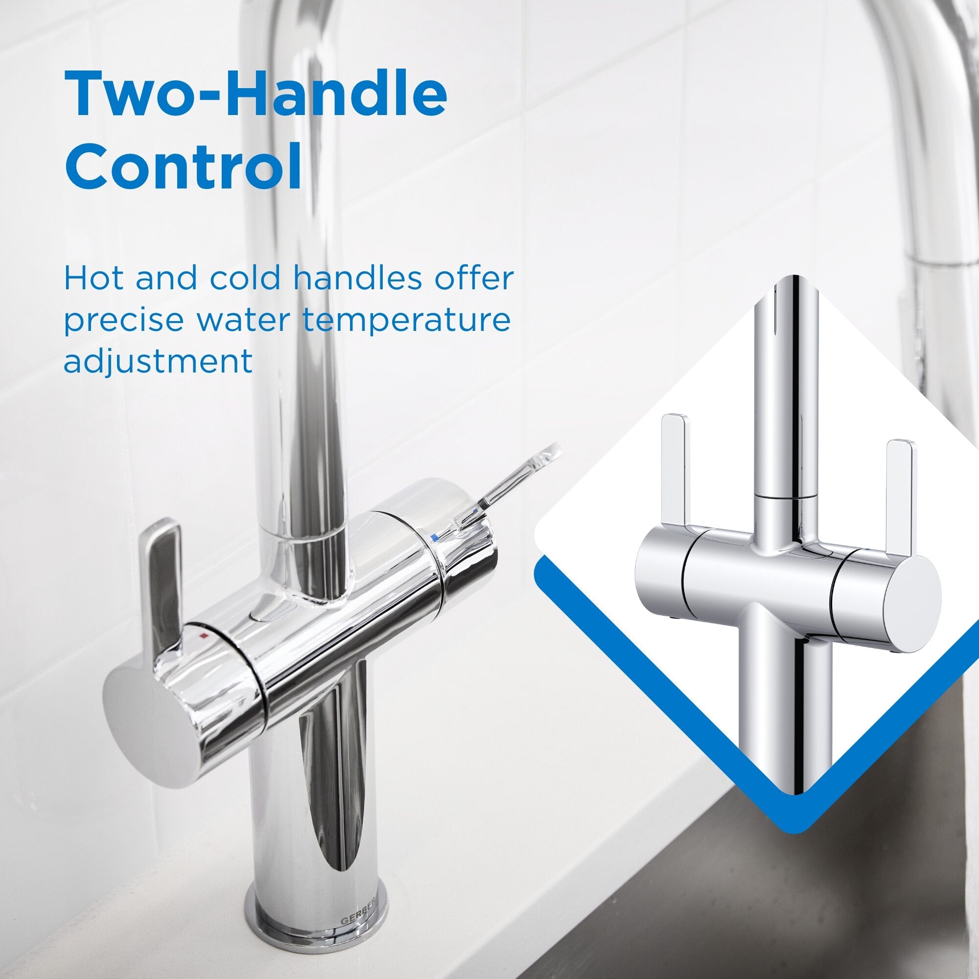 Gerber Amalfi Two Handle Pull-Down Kitchen Faucet 1.75 GPM (Choose Finish)