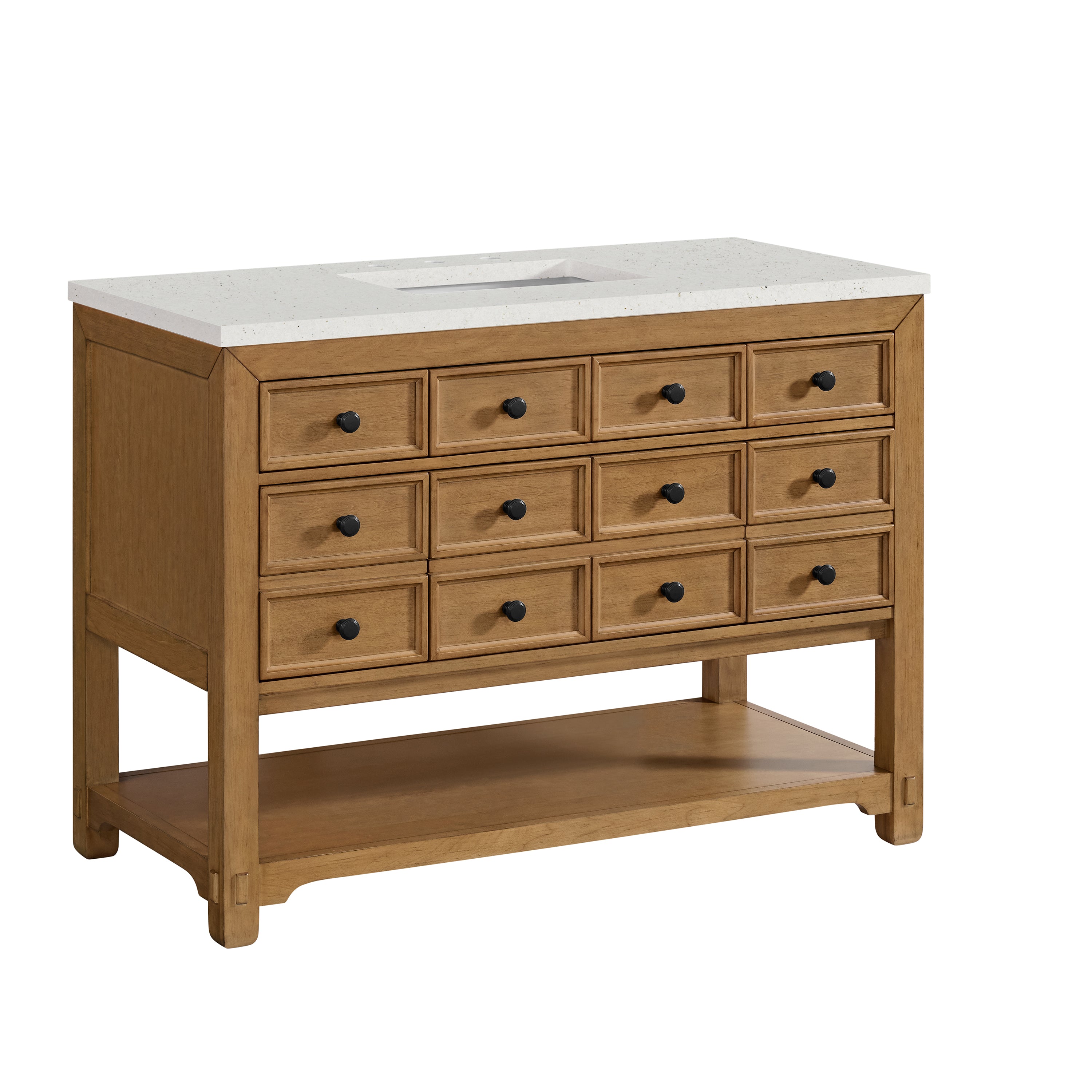 James Martin Malibu 48" Single Vanity in Amber Birch with 3cm Countertop