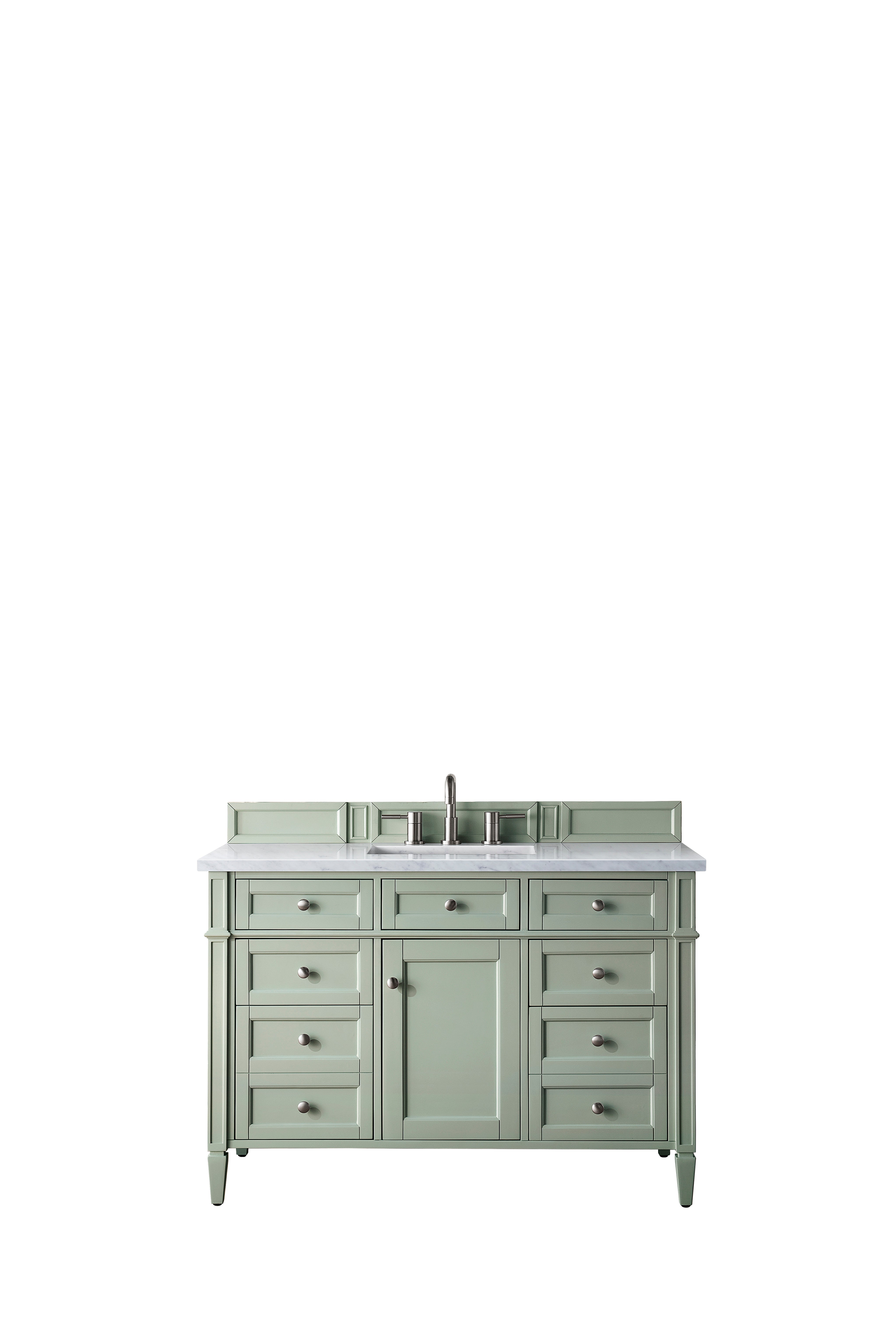 James Martin Brittany 48" Single Vanity in Sage Green with 3cm Countertop