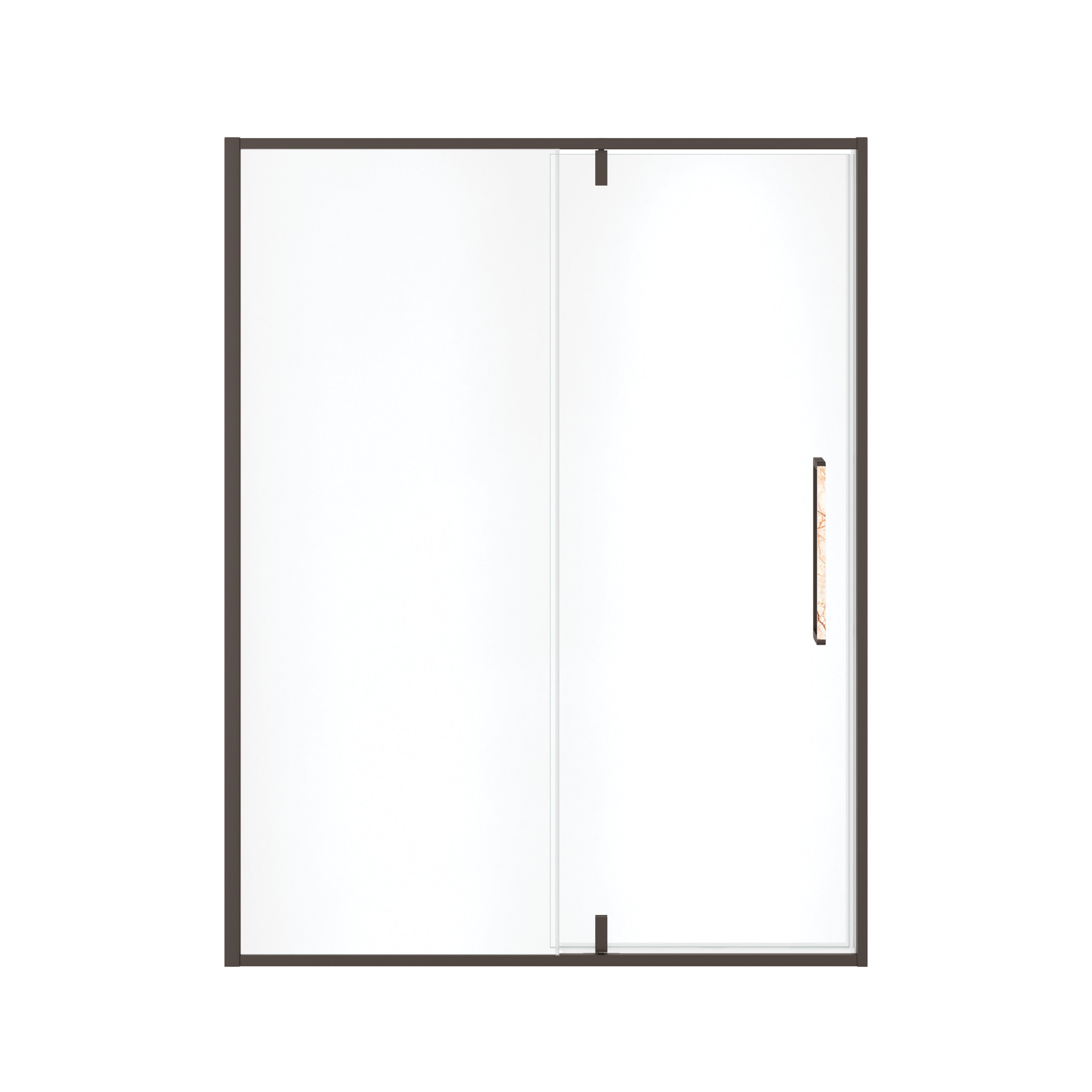 Maax Uptown 57-59 x 76 in. 8 mm Pivot Shower Door for Alcove Installation with Clear glass