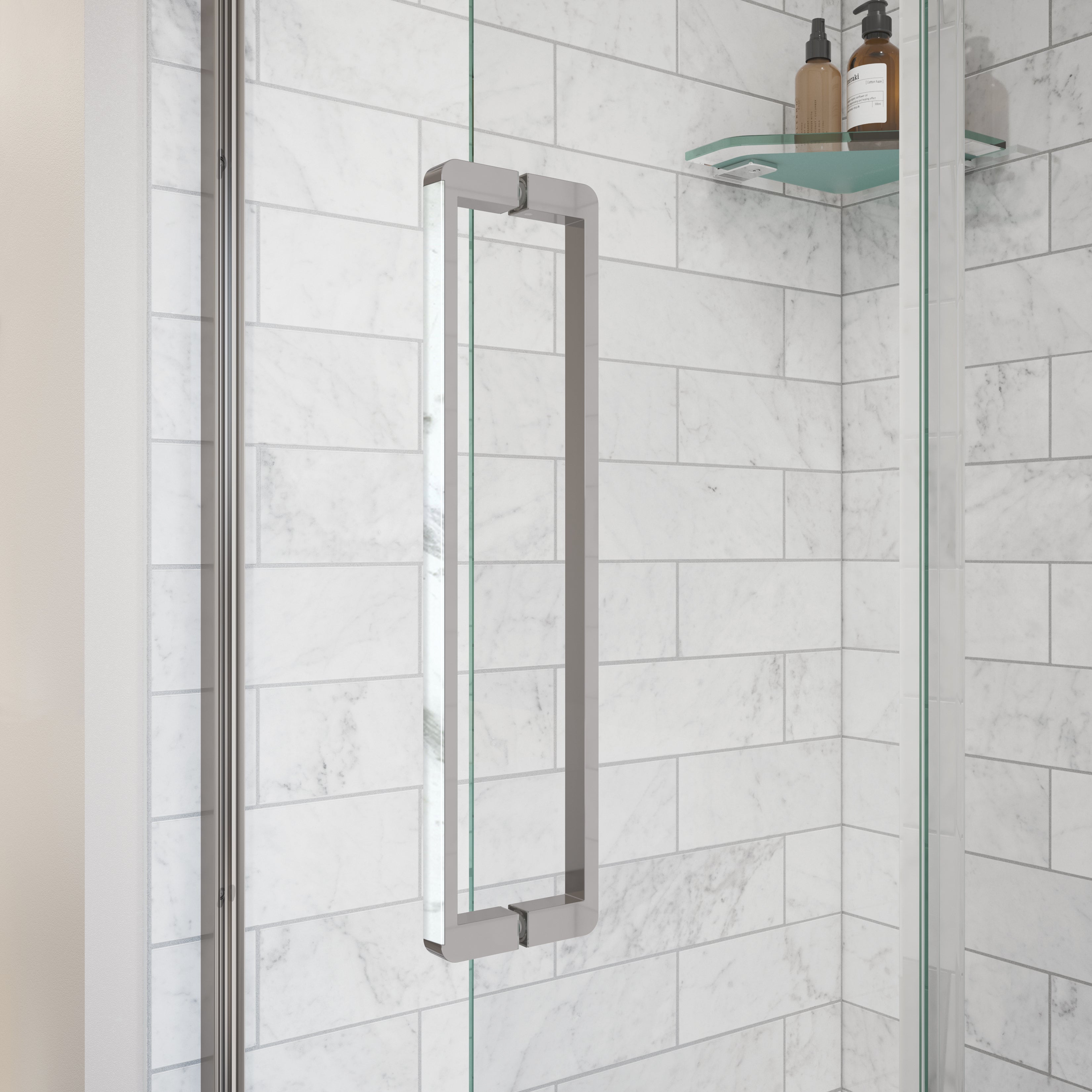 Maax Uptown 44-47 x 76 in. 8 mm Sliding Shower Door for Alcove Installation with Clear glass
