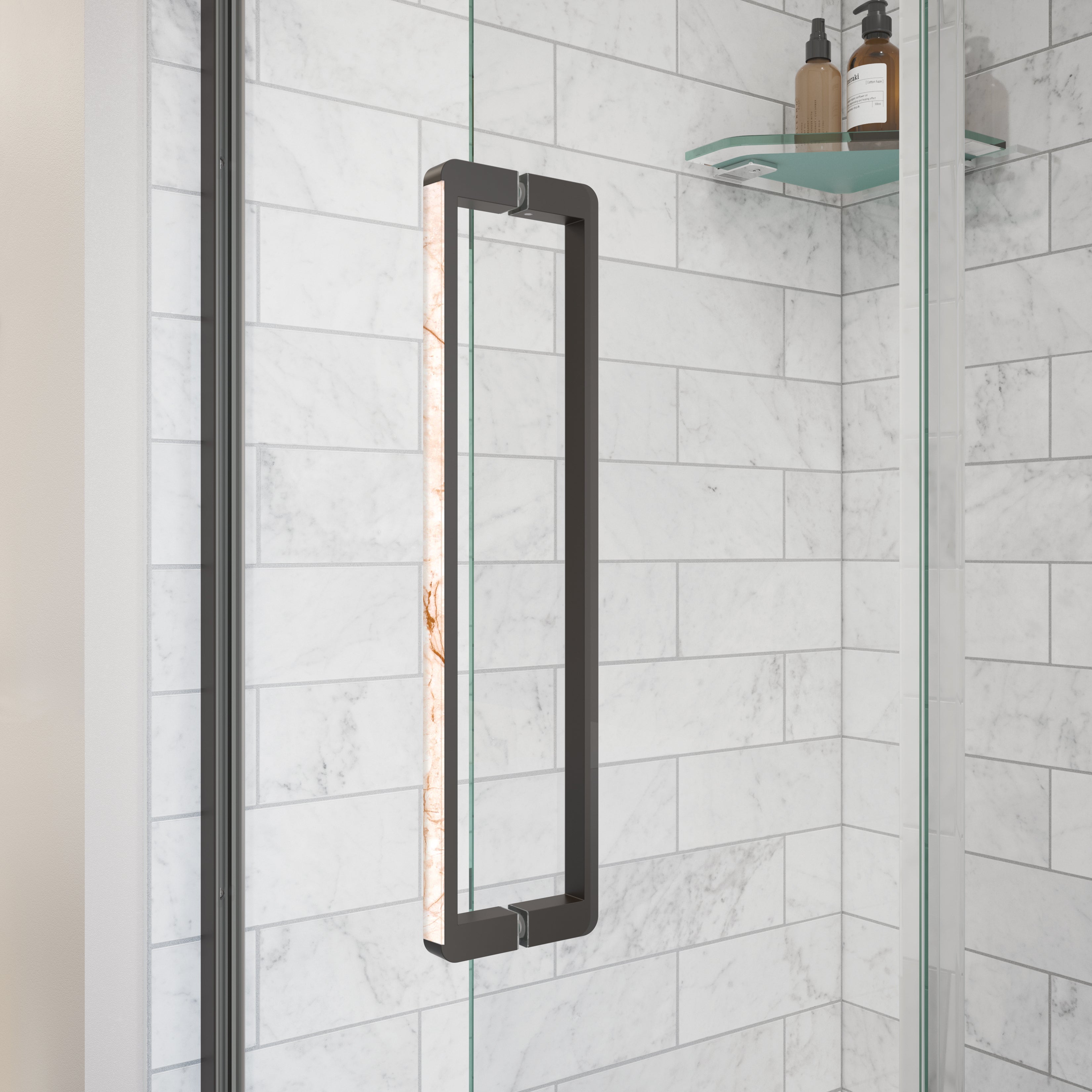 Maax Uptown 44-47 x 76 in. 8 mm Sliding Shower Door for Alcove Installation with Clear glass