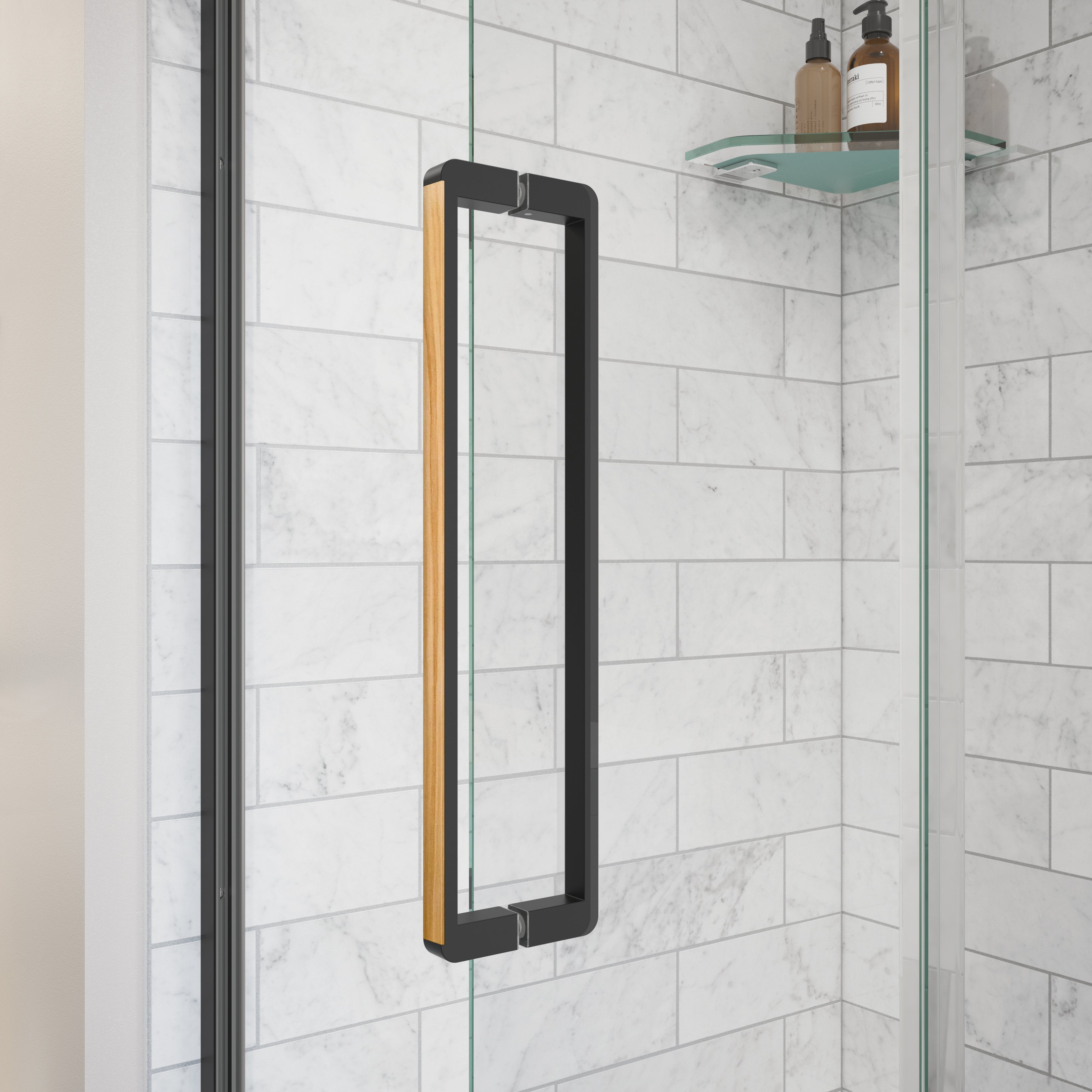 Maax Uptown 44-47 x 76 in. 8 mm Sliding Shower Door for Alcove Installation with Clear glass
