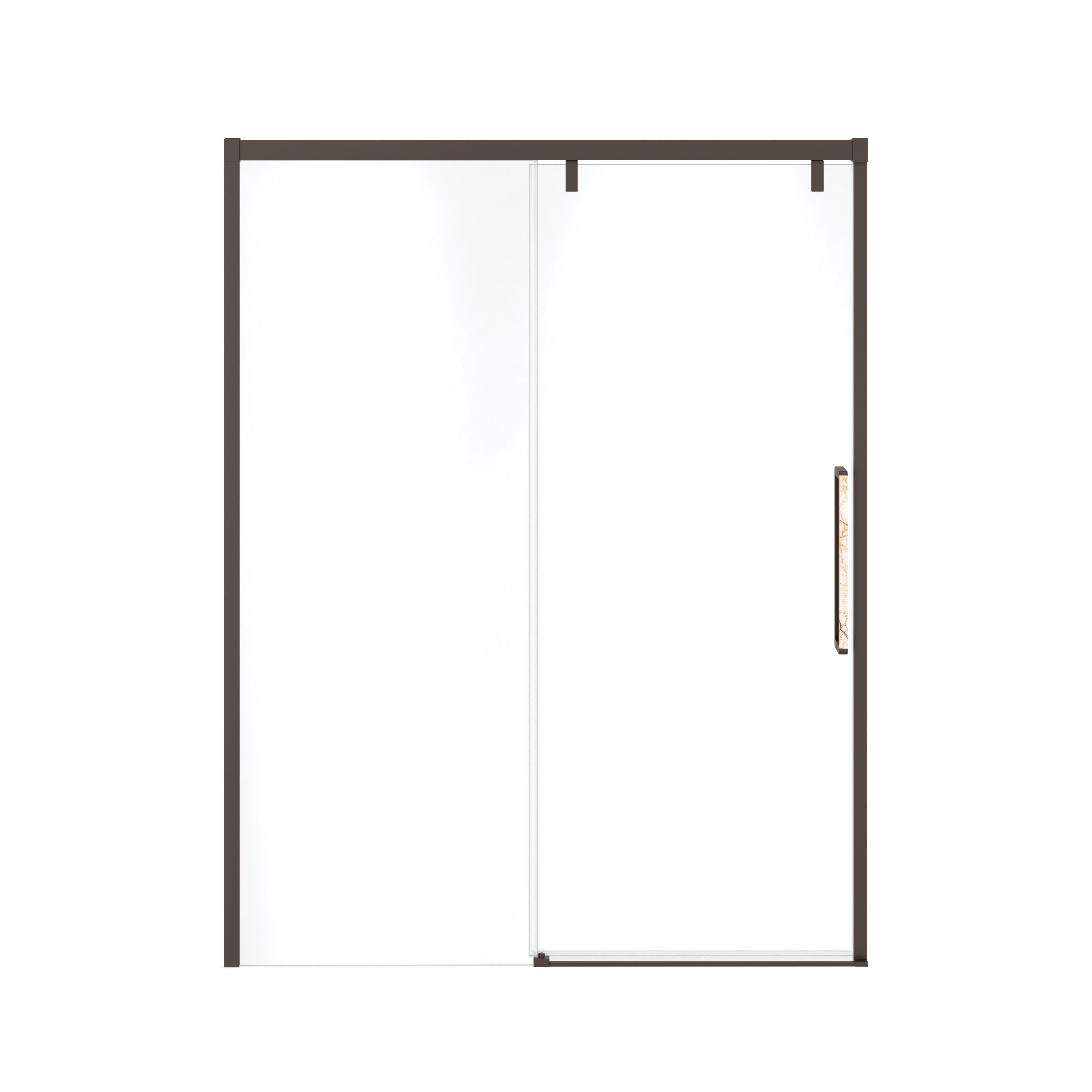 Maax Uptown 56-59 x 76 in. 8 mm Sliding Shower Door for Alcove Installation with Clear glass