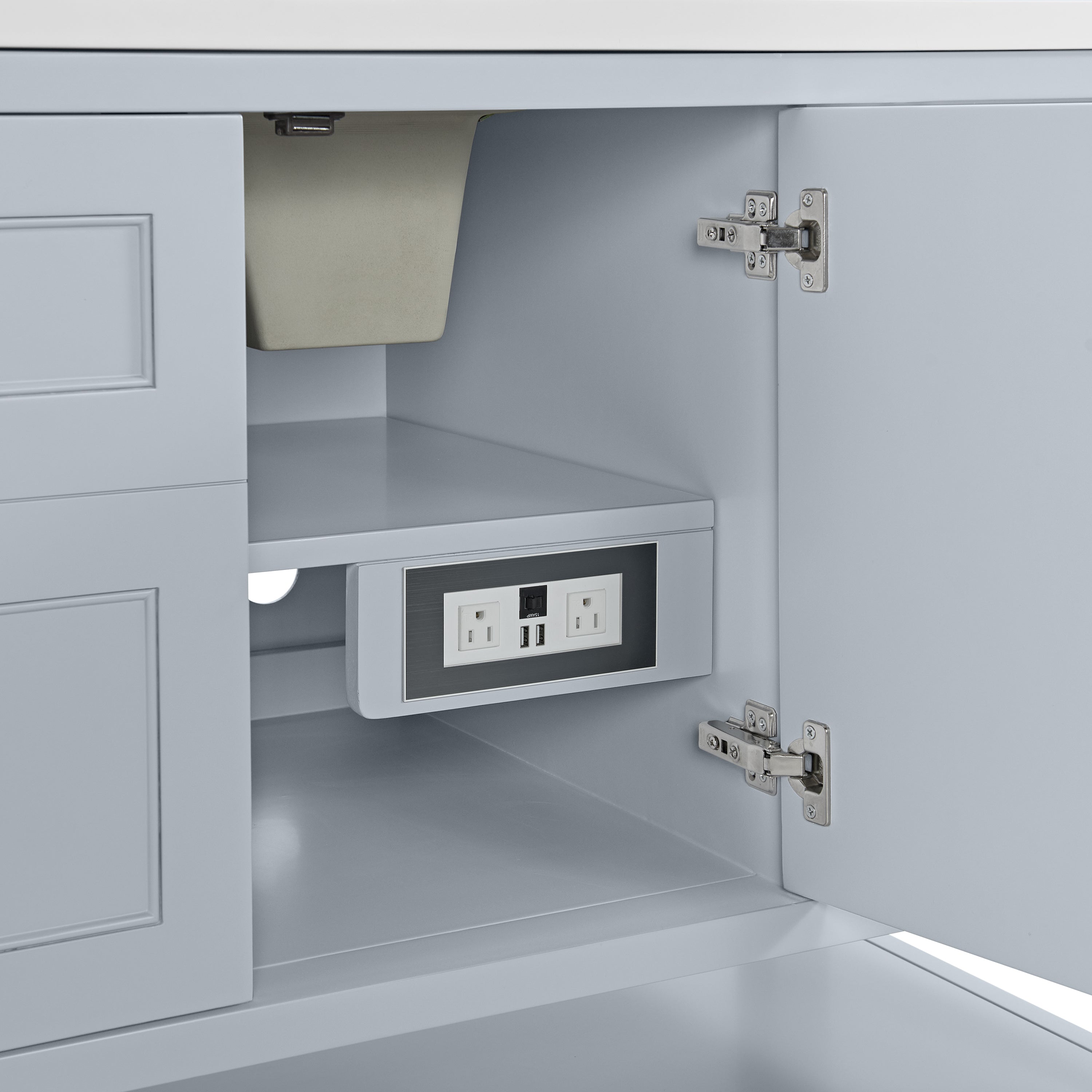 James Martin Breckenridge 60" Single Vanity in Serenity Blue with 3cm Countertop