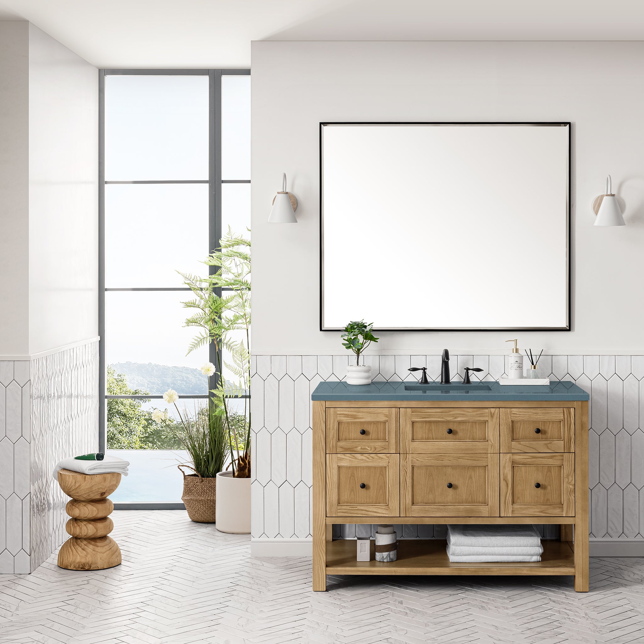 James Martin Breckenridge 48" Single Vanity in Light Natural Oak with 3cm Countertop