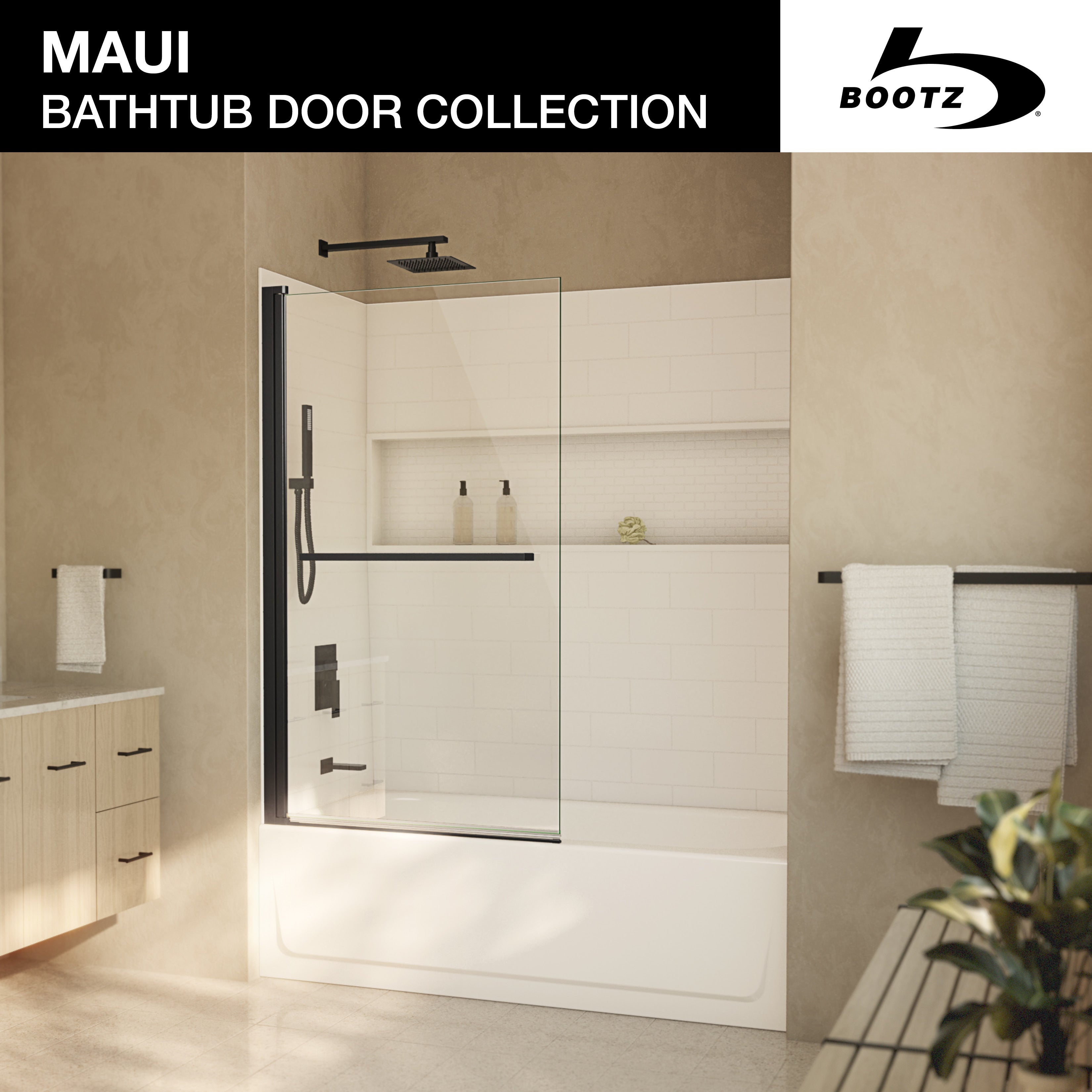 Bootz Maui 34 in. W Tub Door