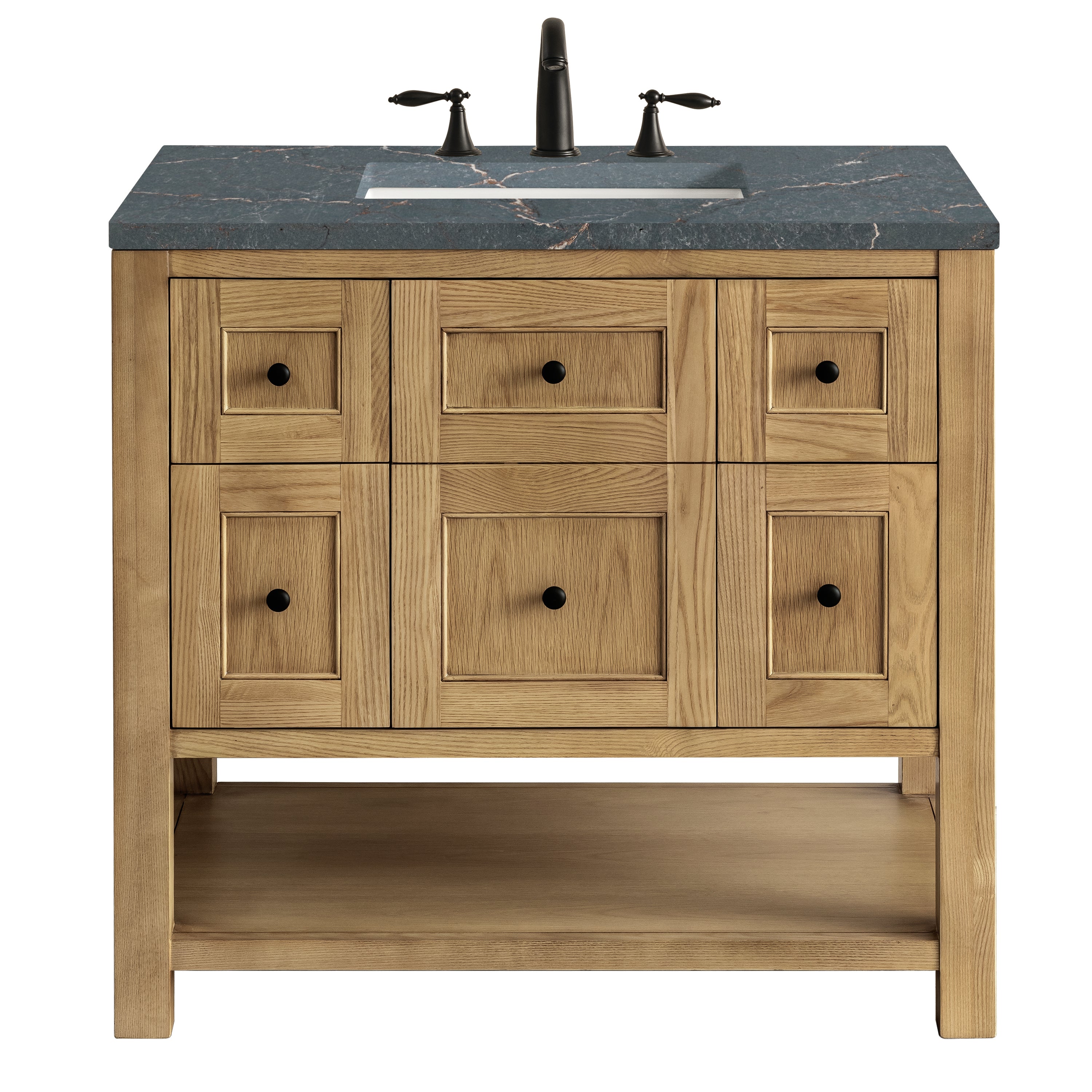 James Martin Breckenridge 36" Single Vanity in Light Natural Oak with 3cm Countertop