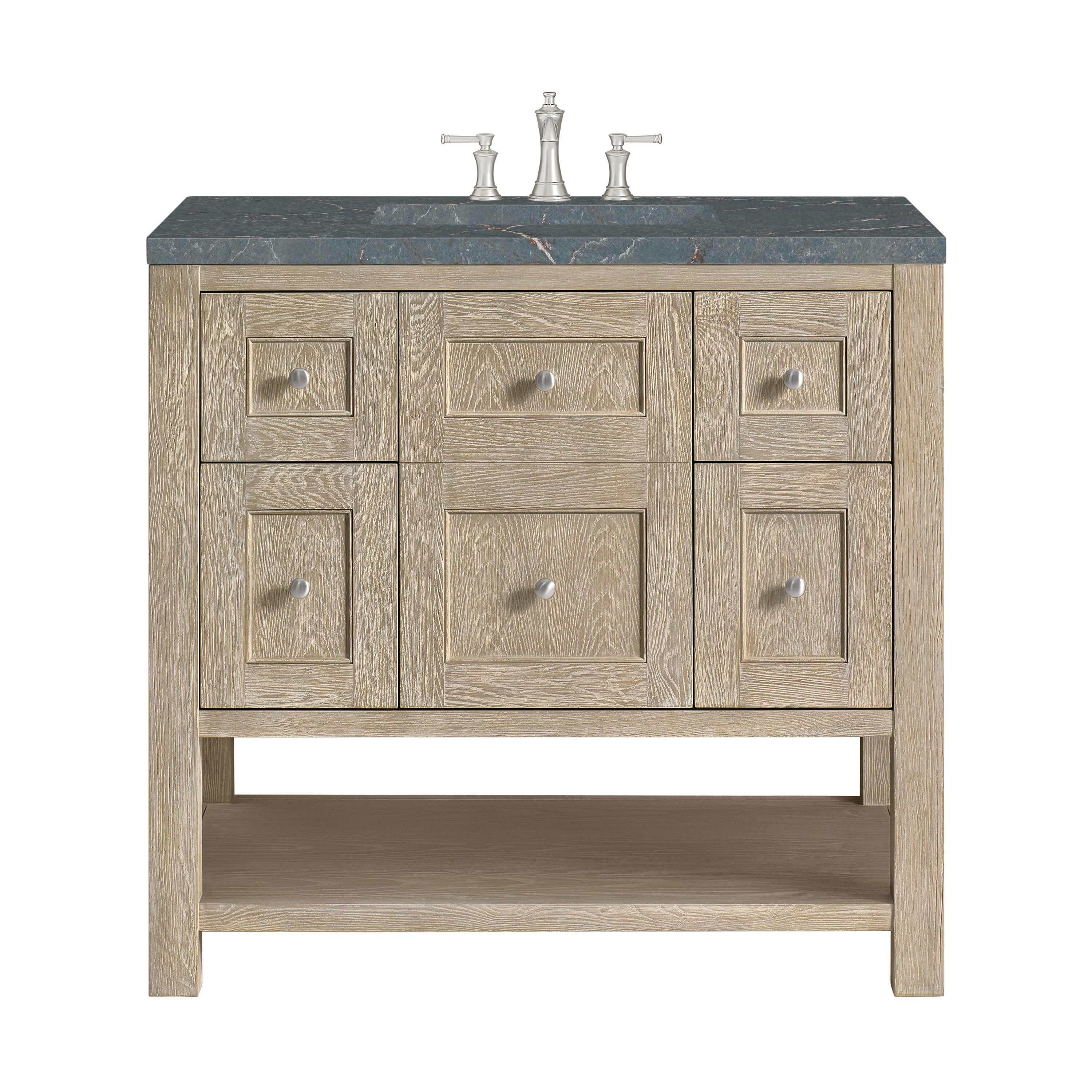 James Martin Breckenridge 36" Single in Whitewashed Oak with 3cm Countertop