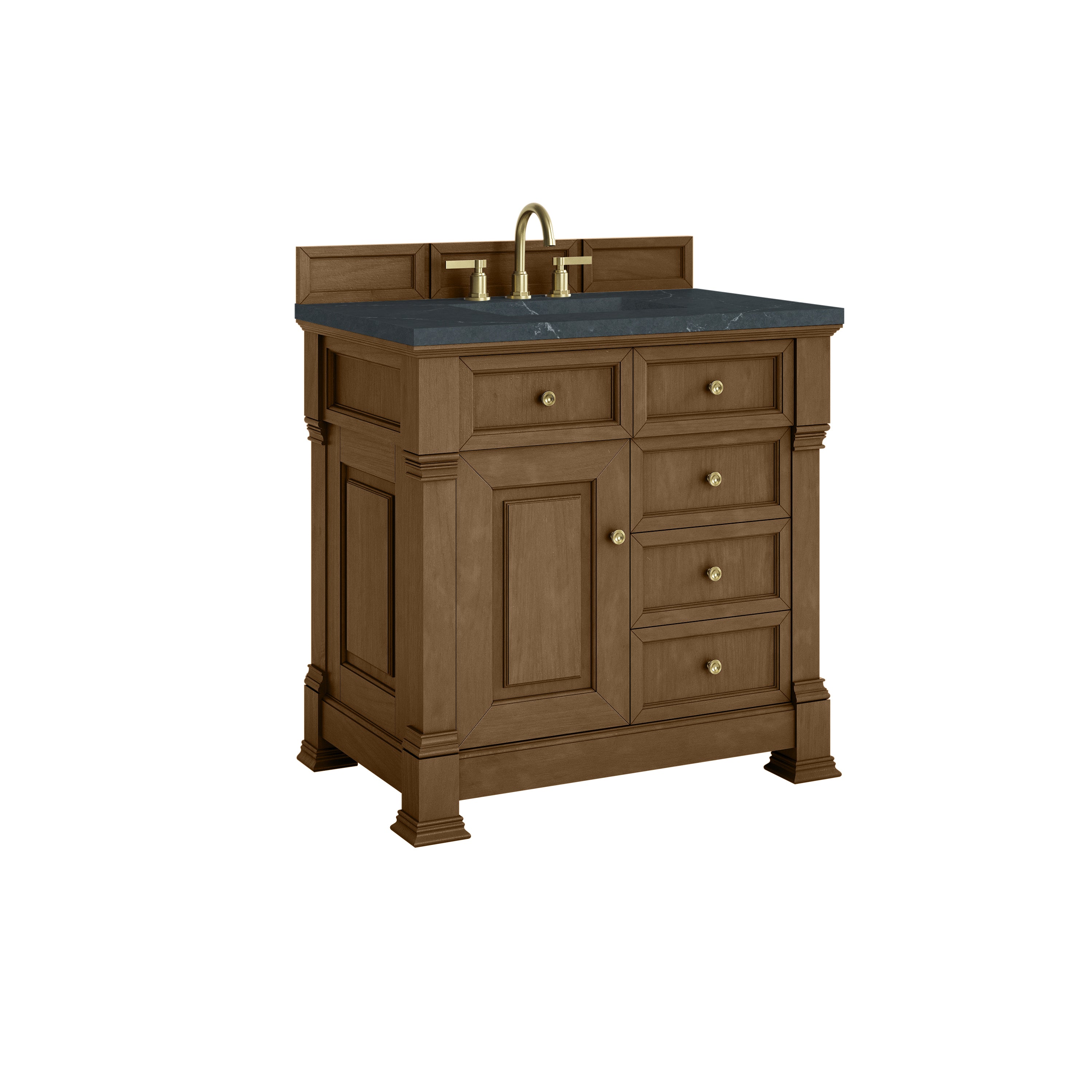 James Martin Brookfield 36" Single Vanity in Honey Oak with 3cm Countertop