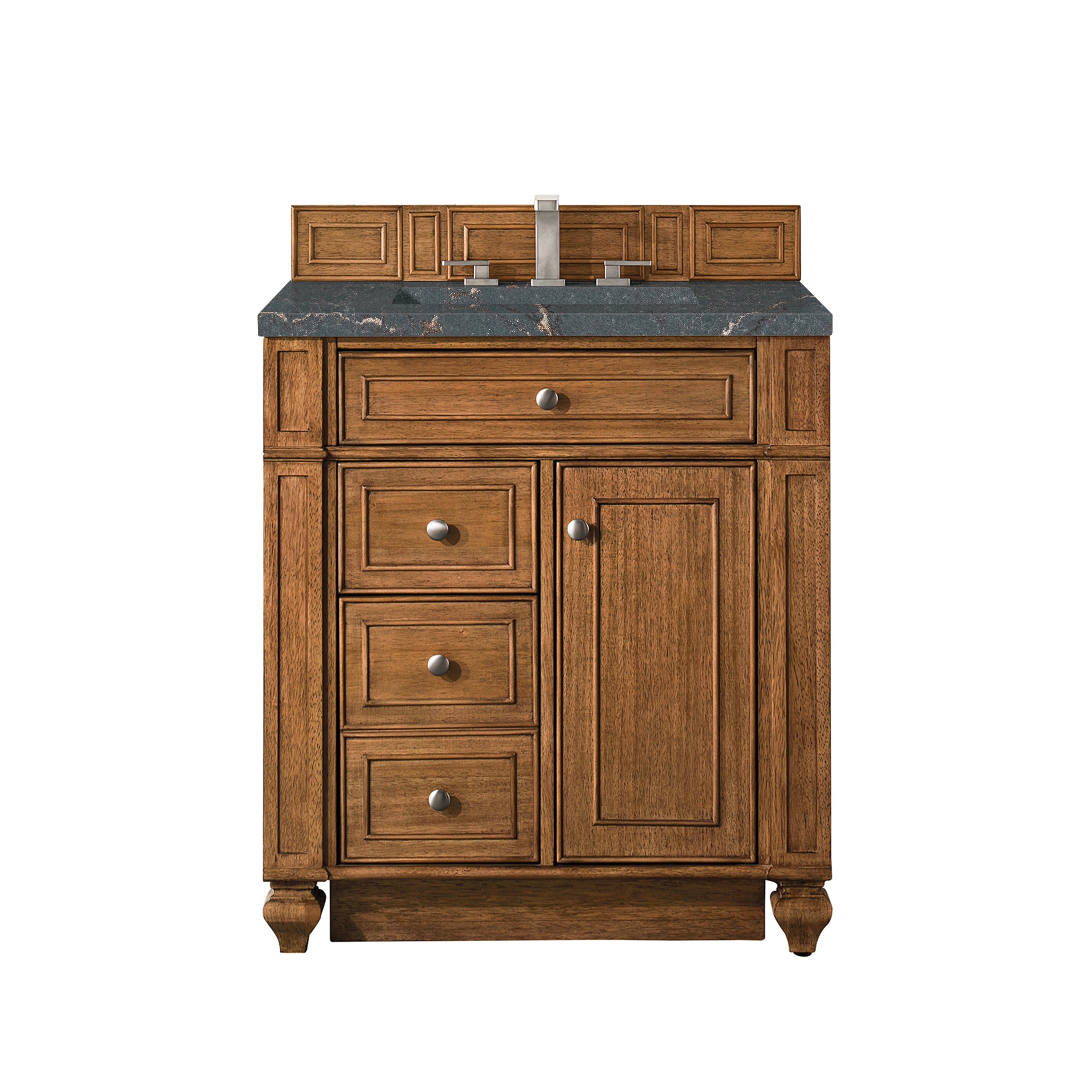 James Martin Bristol 30" Single Vanity in Saddle Brown with 3cm Countertop