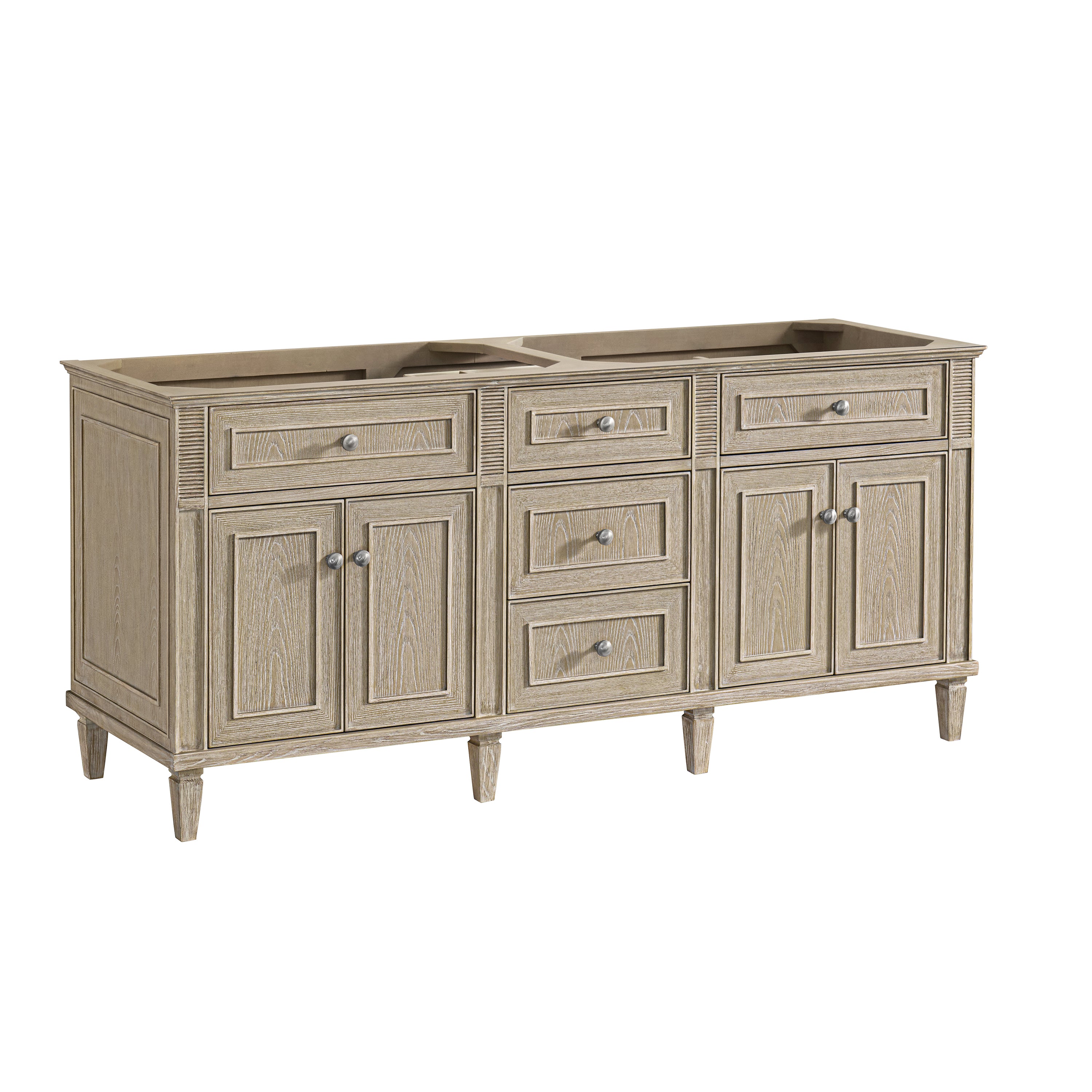James Martin Lorelai 72" Double Vanity in Whitewashed Oak with 3cm Countertop