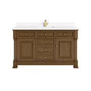 James Martin Brookfield 60" Single Vanity in Honey Oak with 3cm Countertop