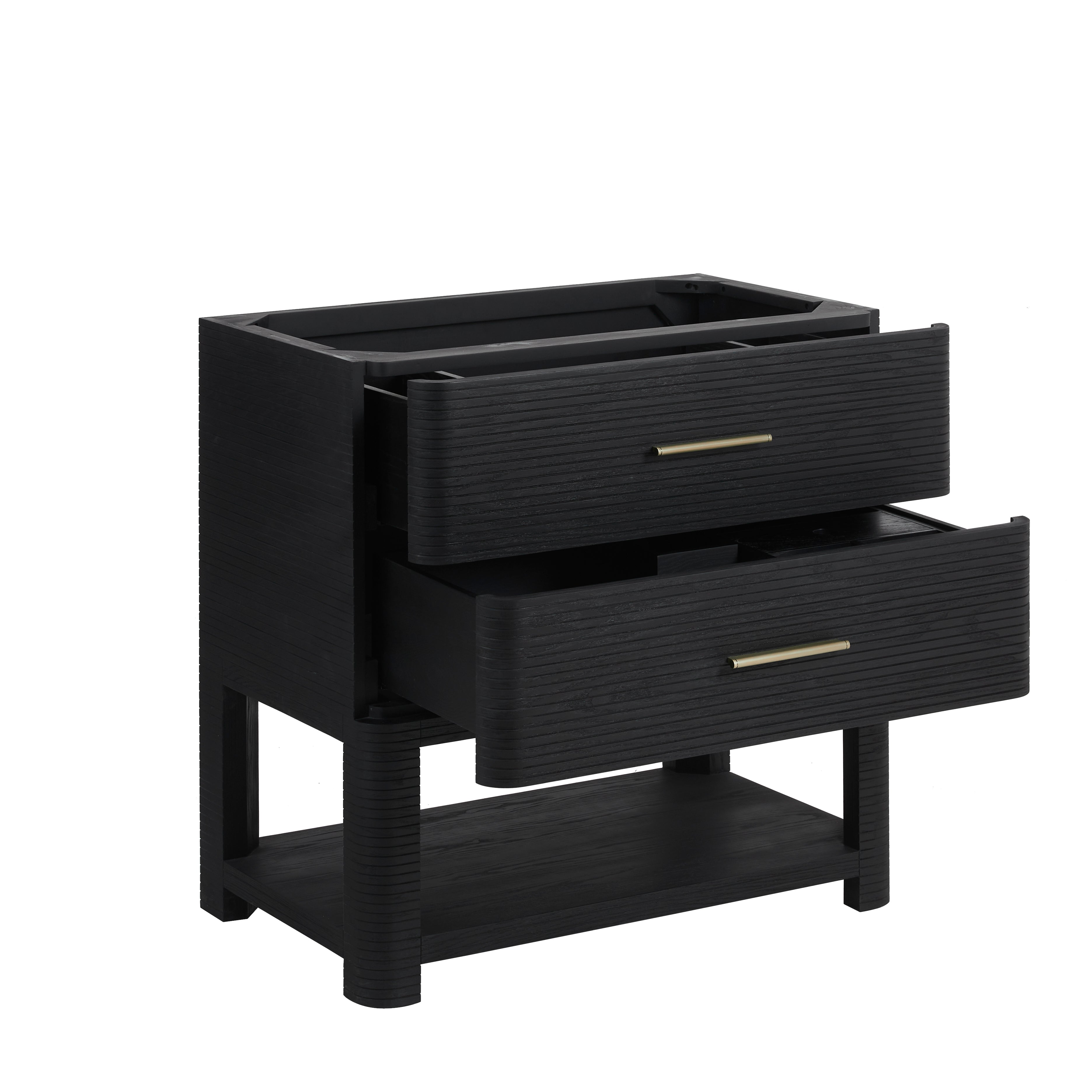 James Martin Lucian 36" Single Vanity in Carbon Oak with 3cm Countertop