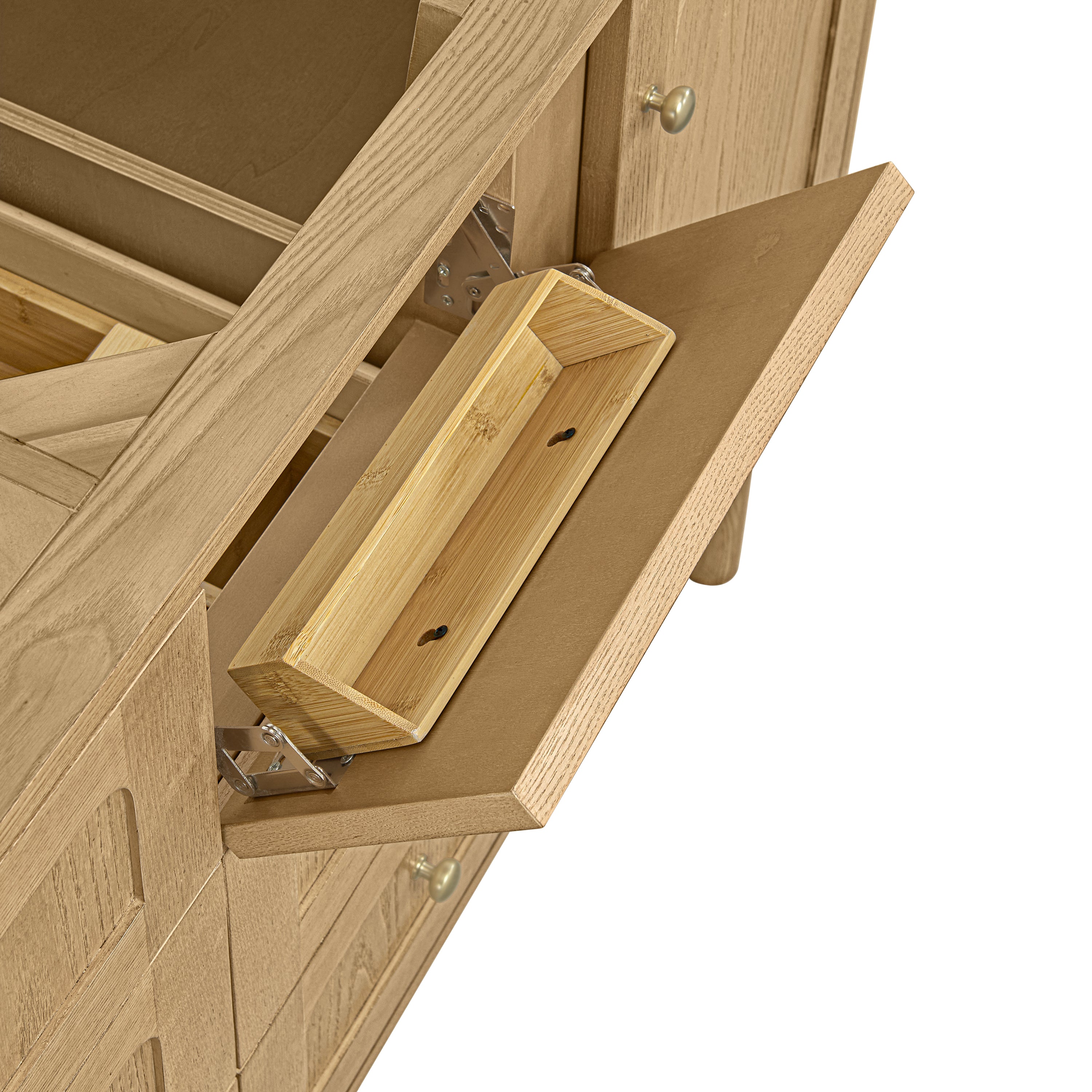 James Martin Laurent 60" Double Vanity in Light Natural Oak with 3cm Countertop and FreePower Wireless Charger