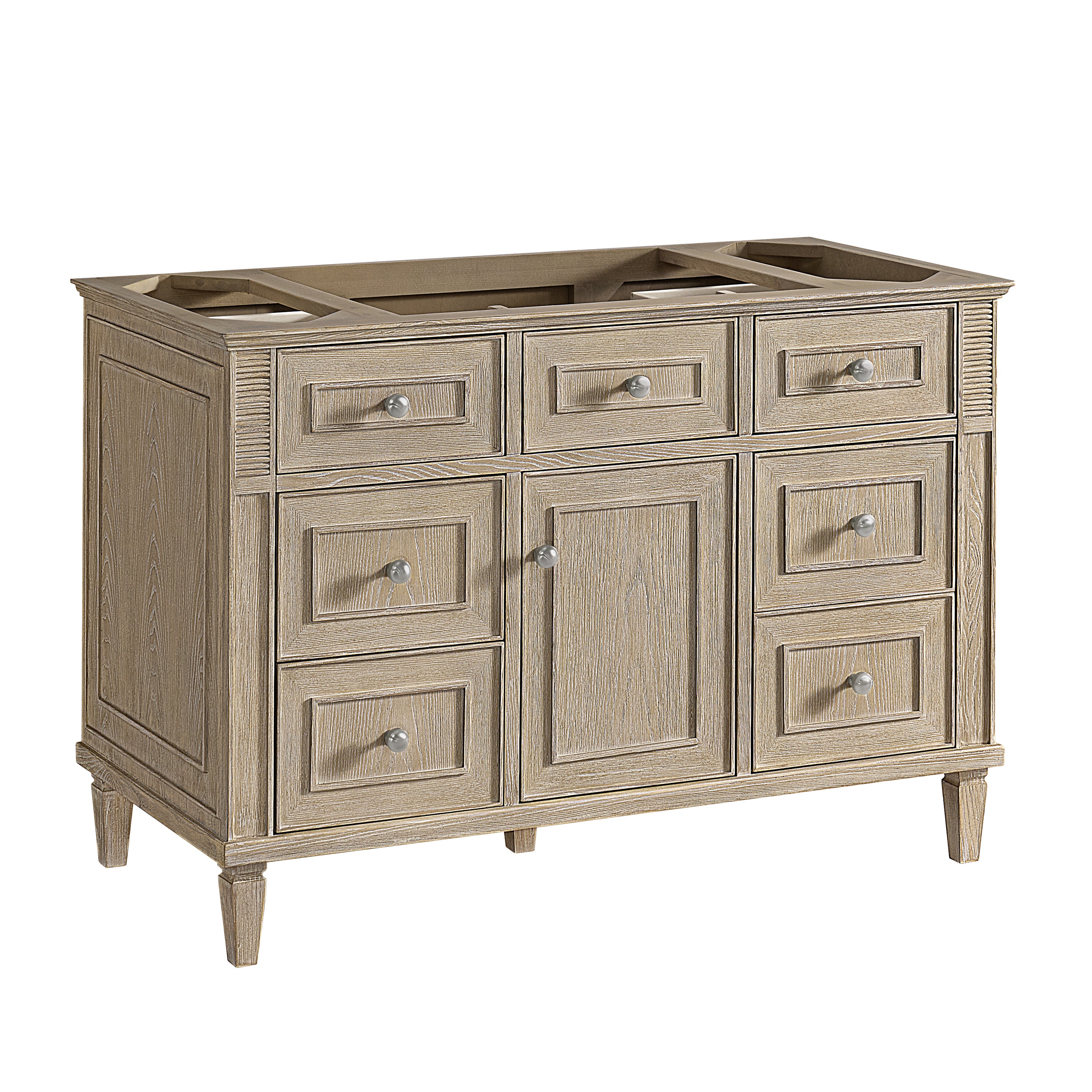 James Martin Lorelai 48" Single Vanity in Whitewashed Oak with 3cm Countertop