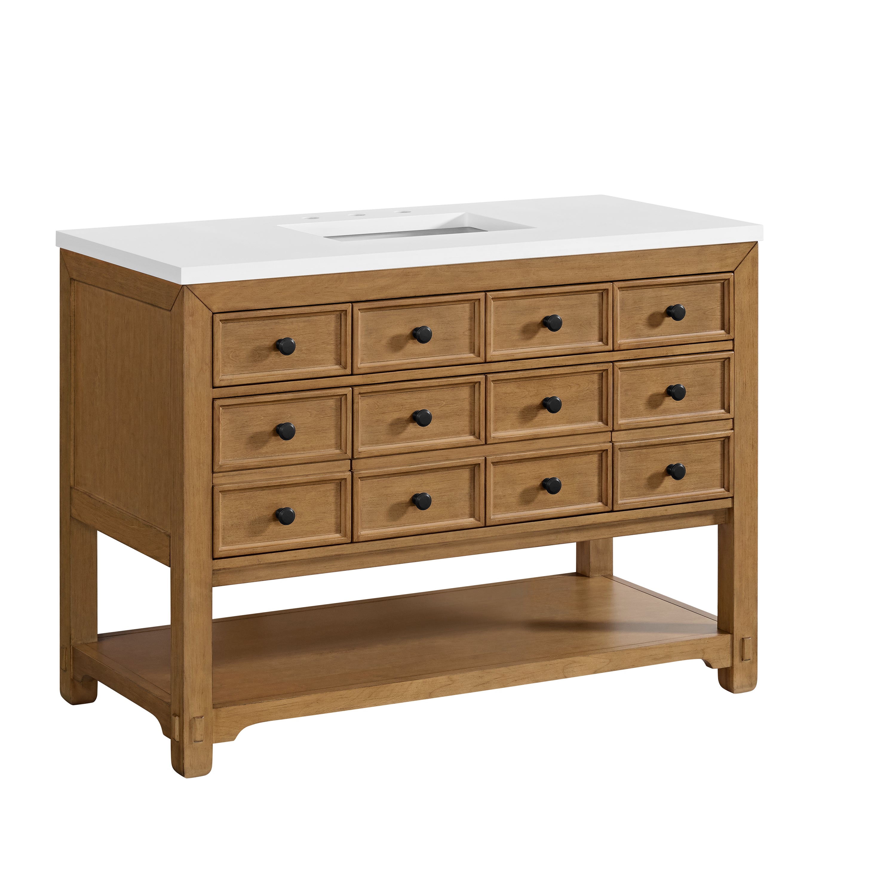 James Martin Malibu 48" Single Vanity in Amber Birch with 3cm Countertop