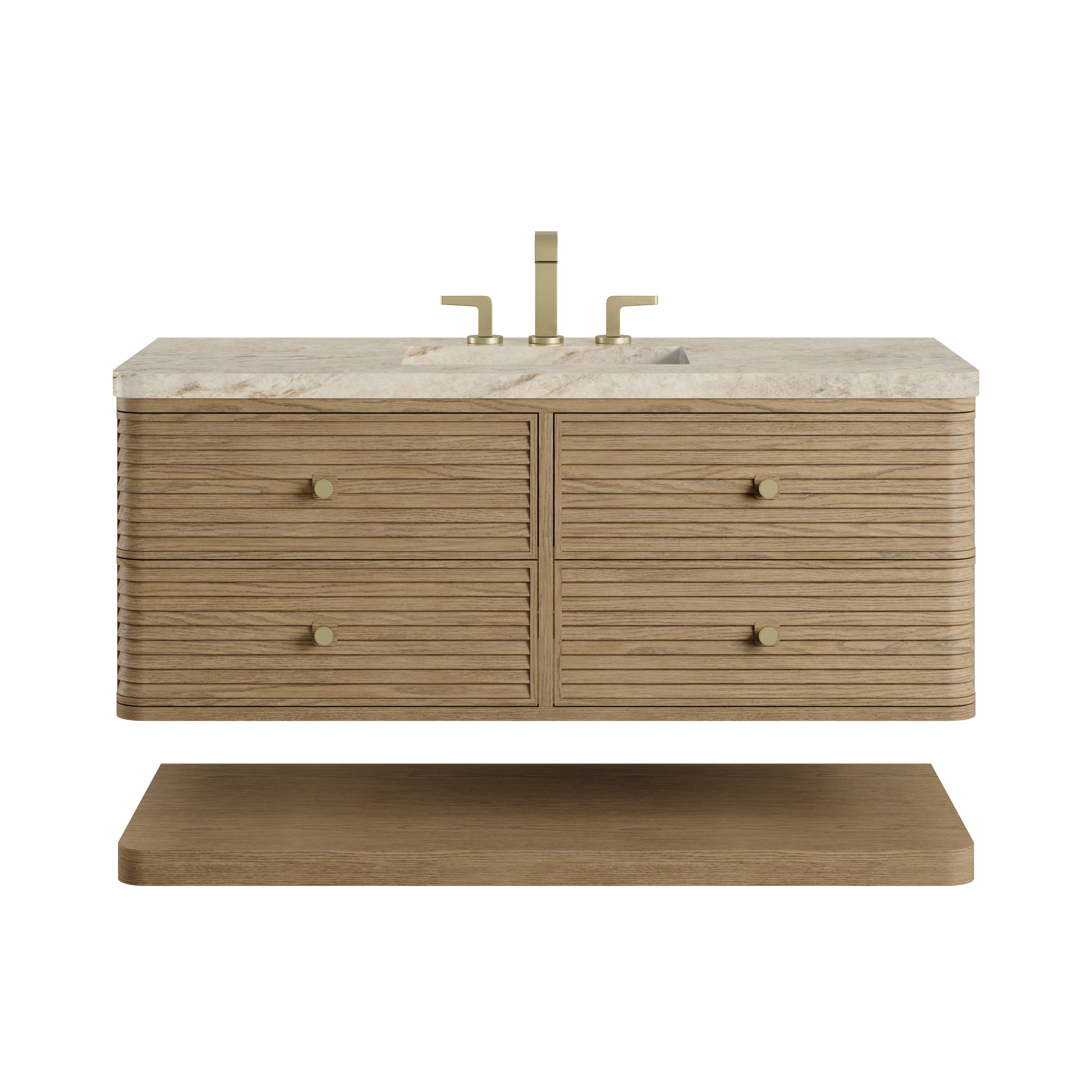 James Martin Allamari 48" Single Vanity in Dune Mist with 3cm Countertop