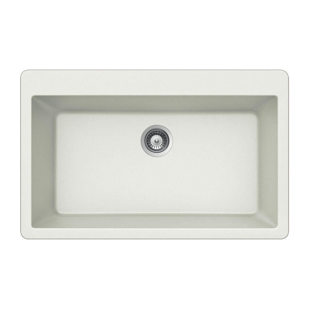 Houzer Cassiano 33 inch Granite Composite Topmount Single Bowl Kitchen Sink, V-100