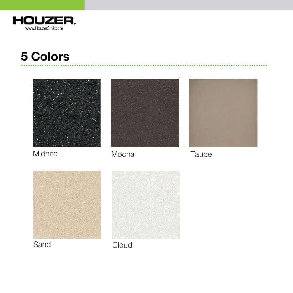 Houzer Cassiano 33 inch Granite Composite Topmount Single Bowl Kitchen Sink, V-100
