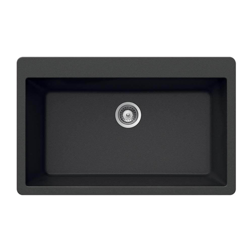 Houzer Cassiano 33 inch Granite Composite Topmount Single Bowl Kitchen Sink, V-100