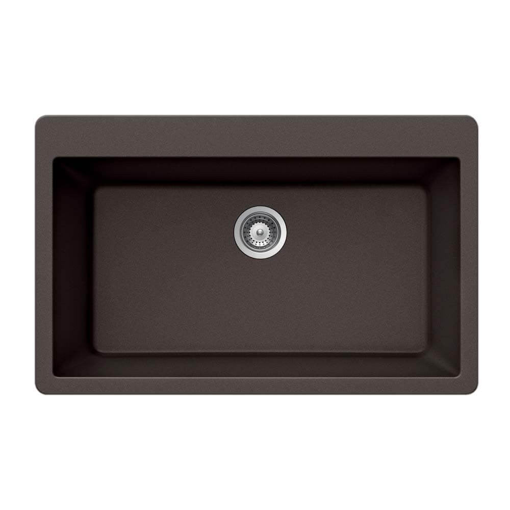 Houzer Cassiano 33 inch Granite Composite Topmount Single Bowl Kitchen Sink, V-100