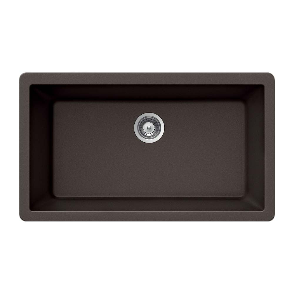 Houzer Cassiano 33 inch Granite Composite Undermount Single Bowl Kitchen Sink - V-100U