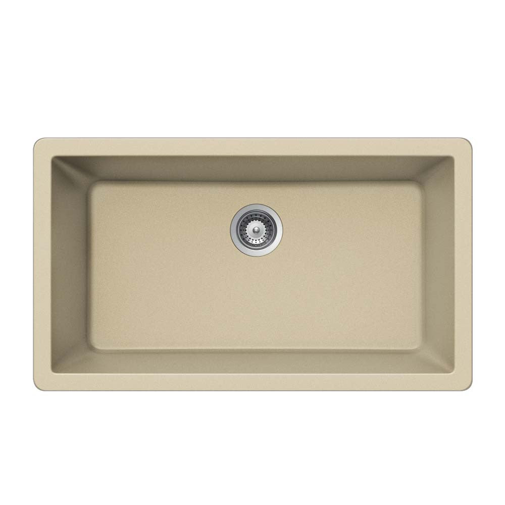 Houzer Cassiano 33 inch Granite Composite Undermount Single Bowl Kitchen Sink - V-100U