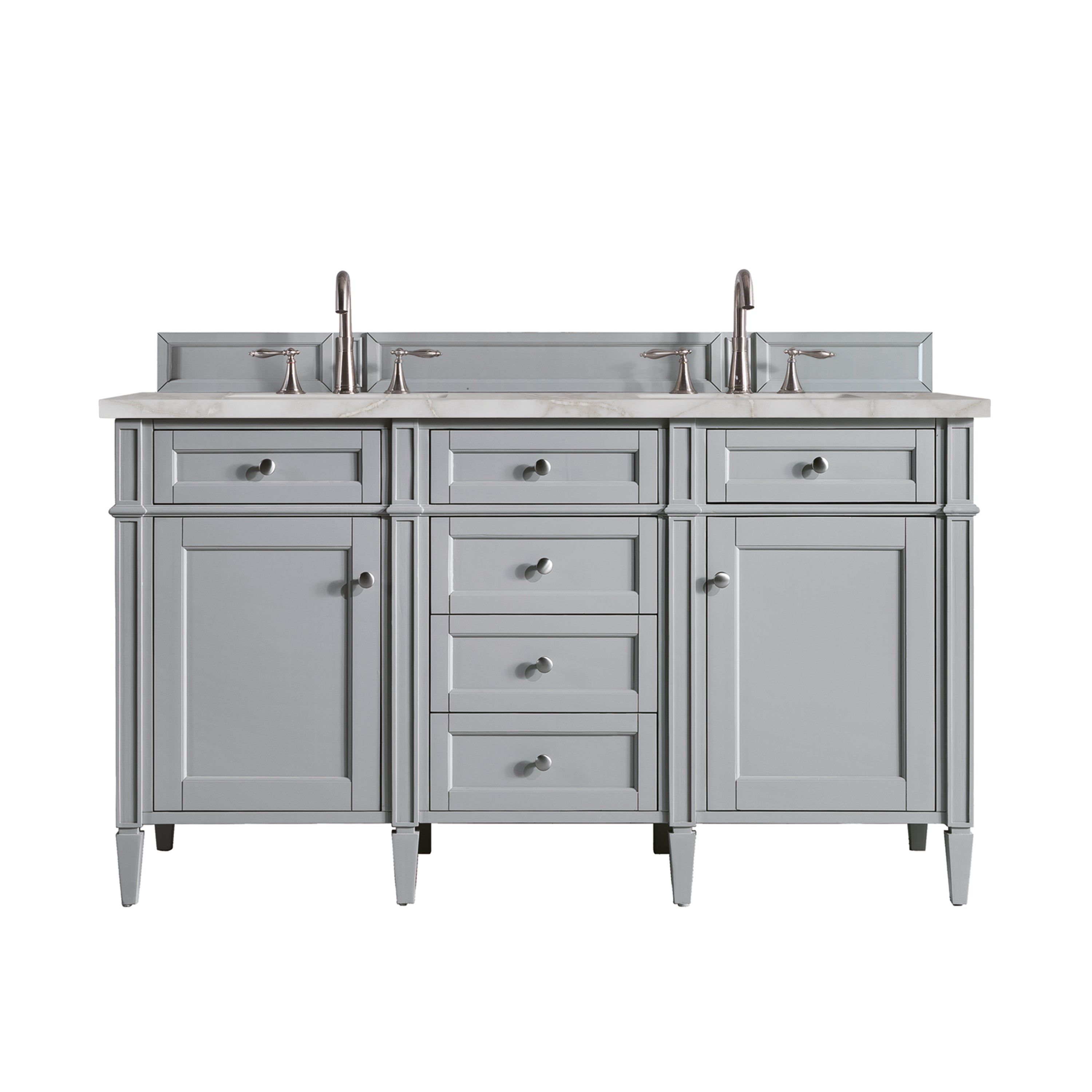 James Martin Brittany 60" Double Vanity in Urban Gray with 3cm Countertop