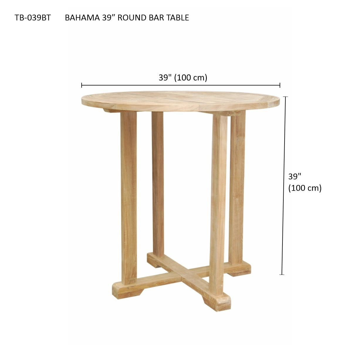 Bahama 39" Round Bar Table