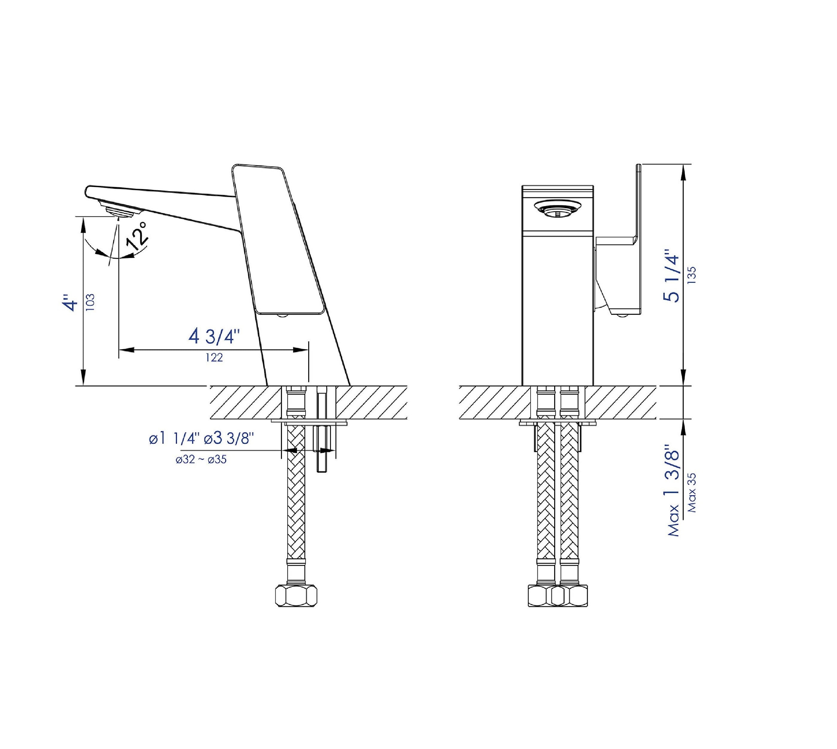ALFI brand AB1470 Single Hole Bathroom Faucet