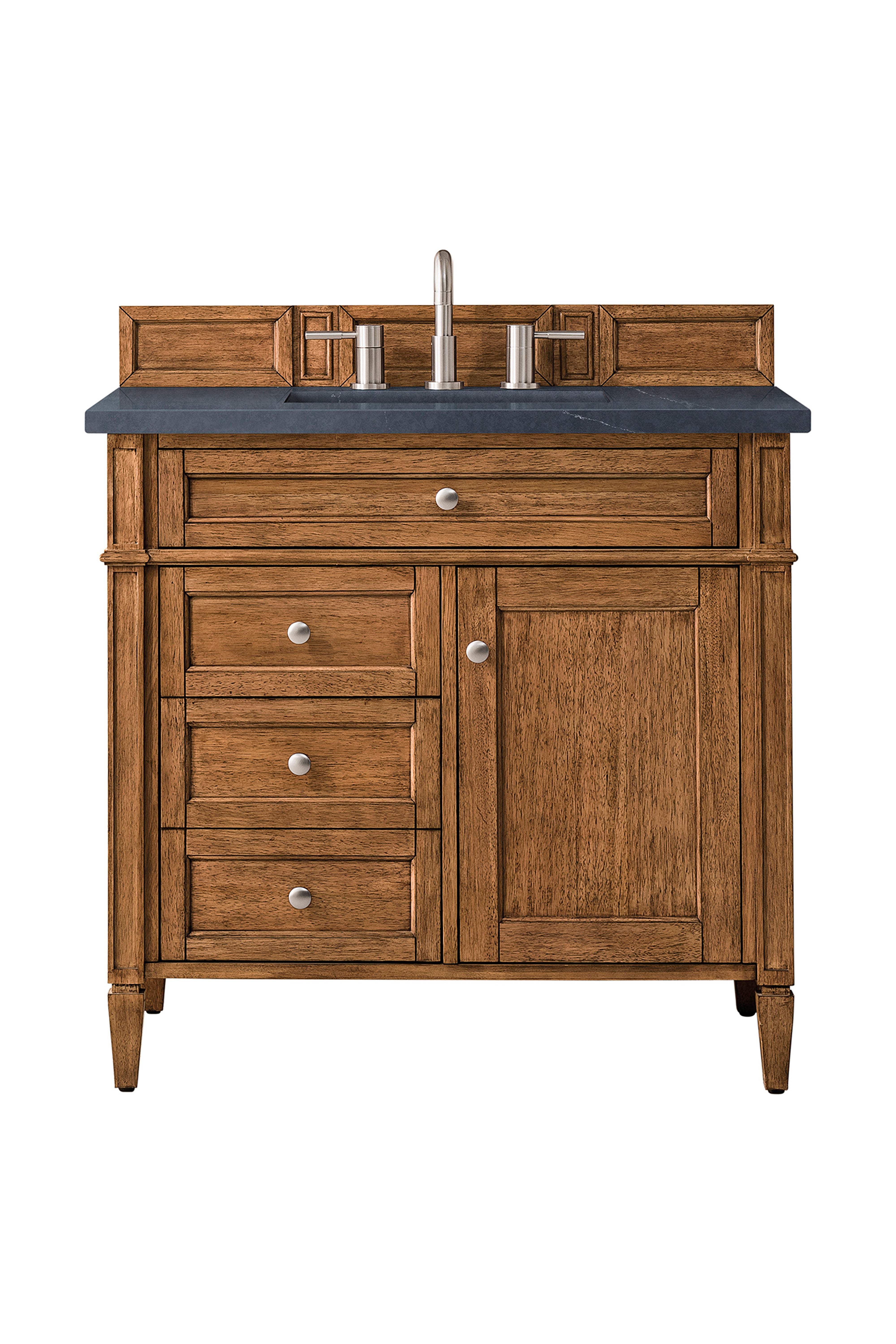James Martin Brittany 36" Single Vanity in Saddle Brown with 3cm Countertop