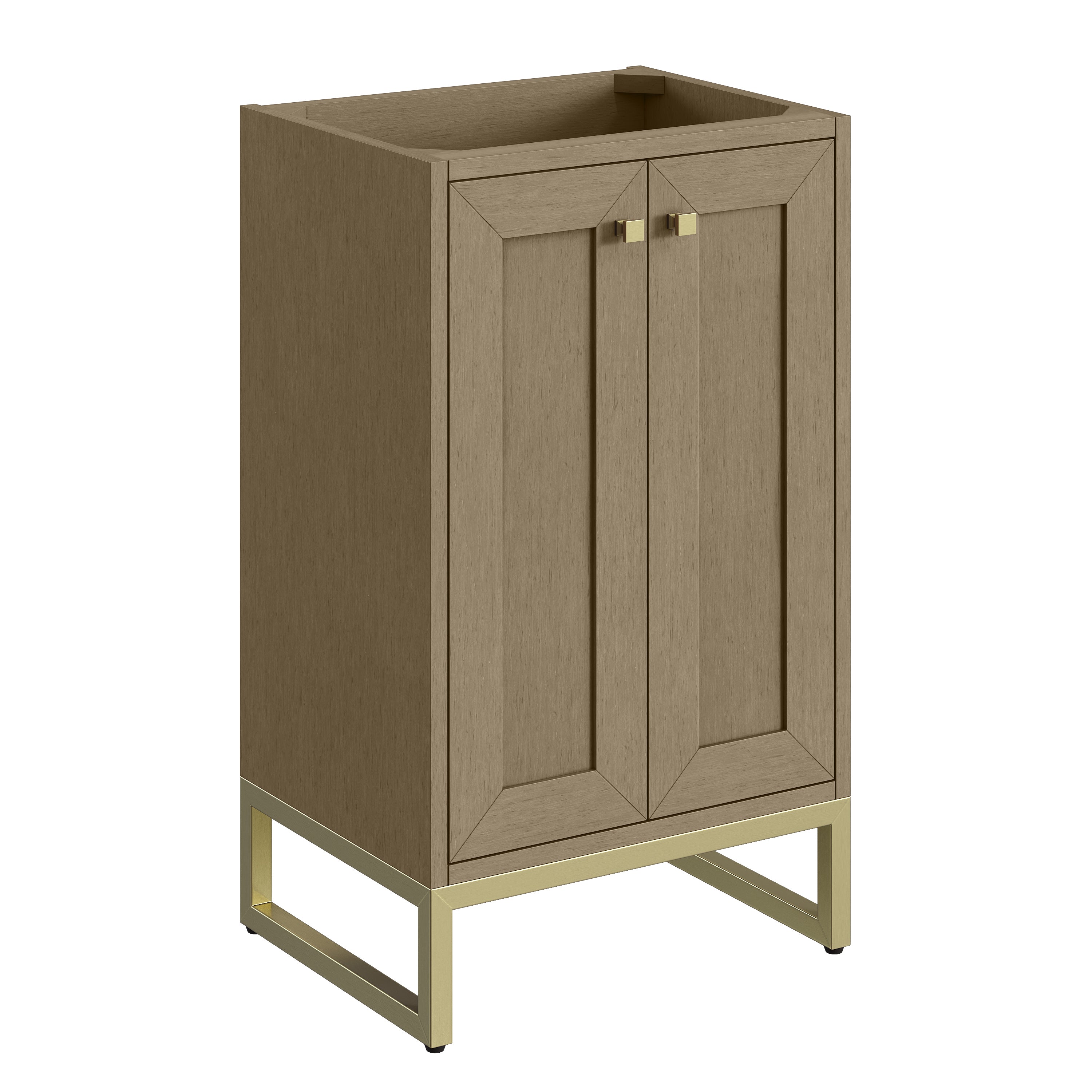 James Martin Chianti 20" Single Vanity in Glossy White with White Glossy Composite Stone Top