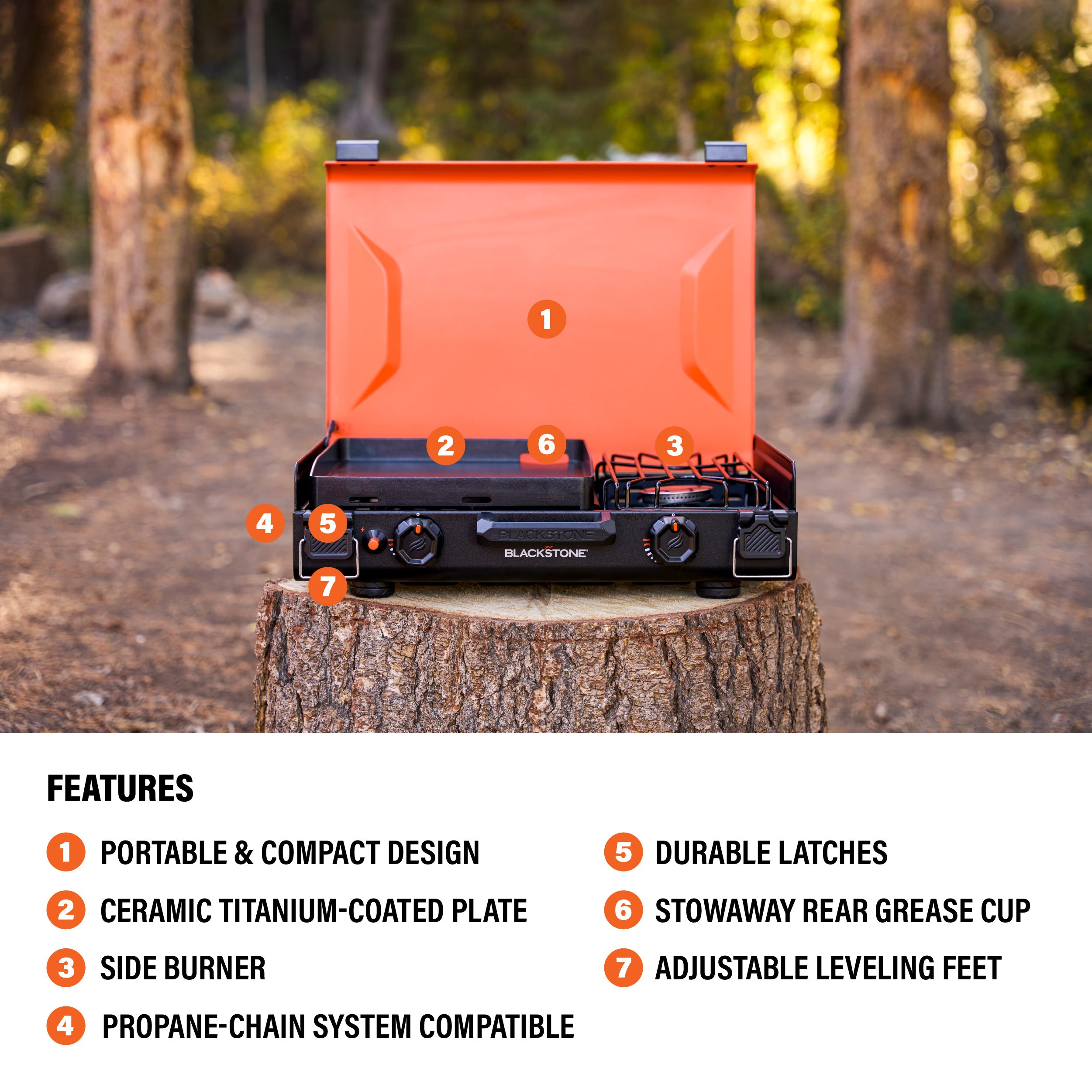 Blackstone 2364 - 12x14" Camping Griddle and Side Burner