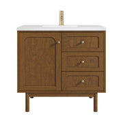 James Martin Laurent 36" Single Vanity in Honey Oak with 3cm Countertop