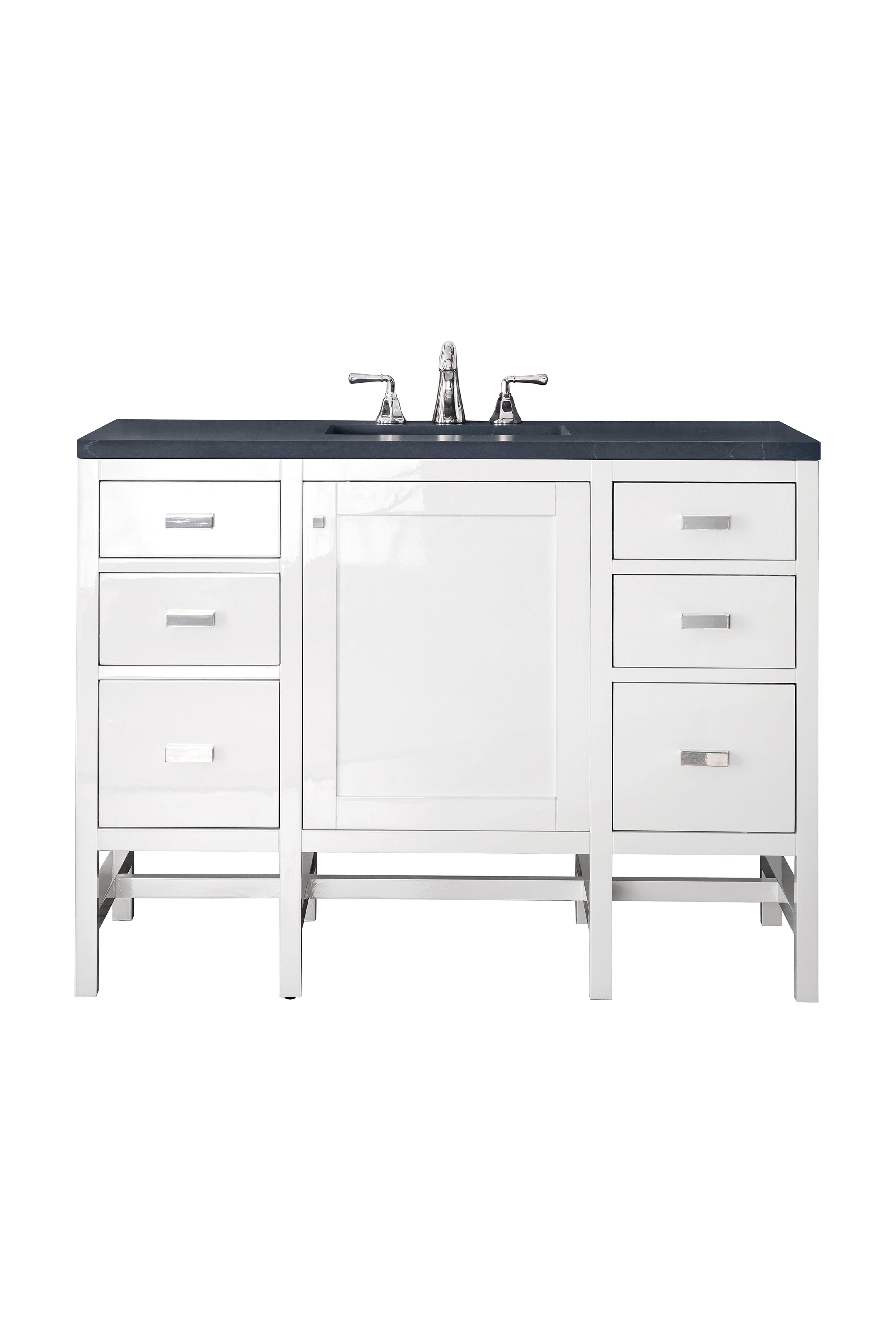 James Martin Addison 48" Single Vanity in Glossy White with 3cm Countertop