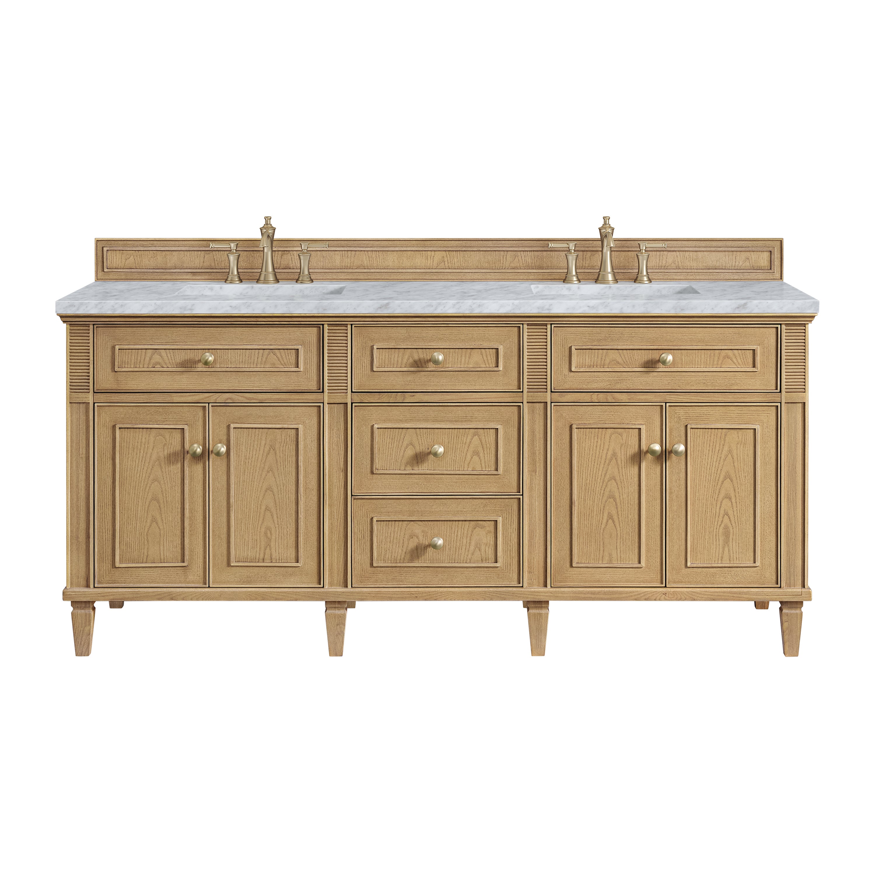 James Martin Lorelai 72" Double Vanity in Light Natural Oak with 3cm Countertop