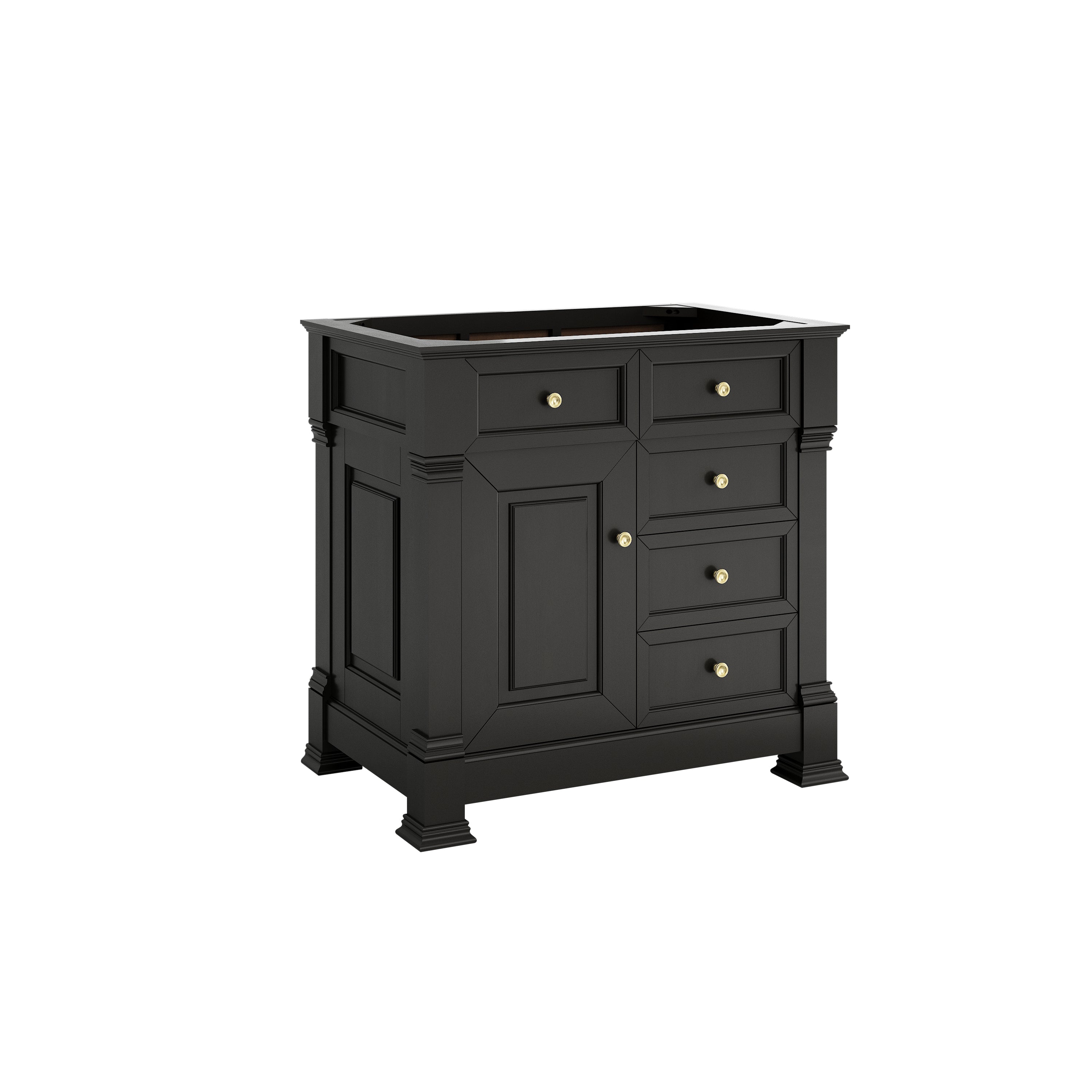 James Martin Brookfield 36" Single Vanity in Black Onyx with 3cm Countertop