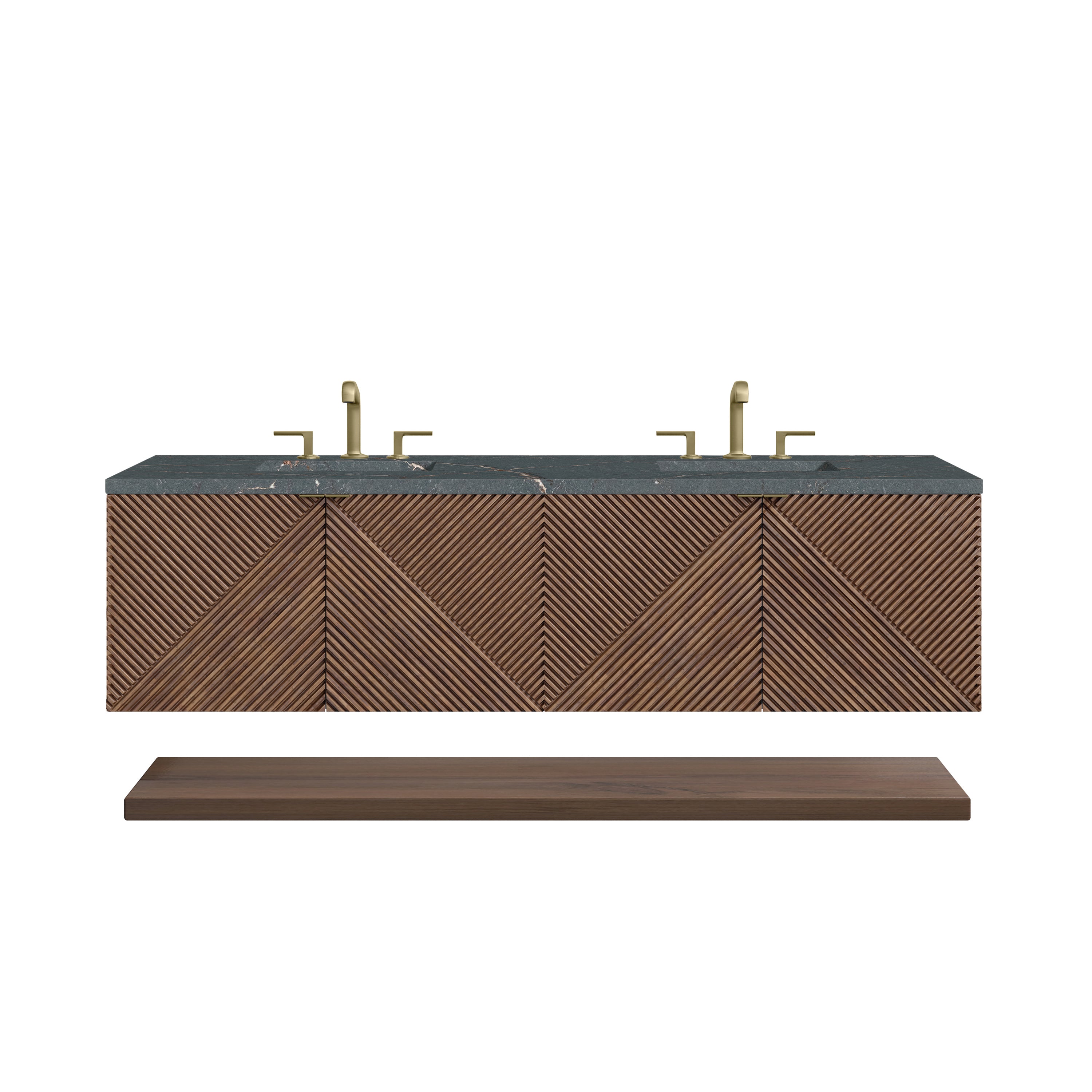 James Martin Marcello 72" Double Vanity in Chestnut with 3cm Countertop