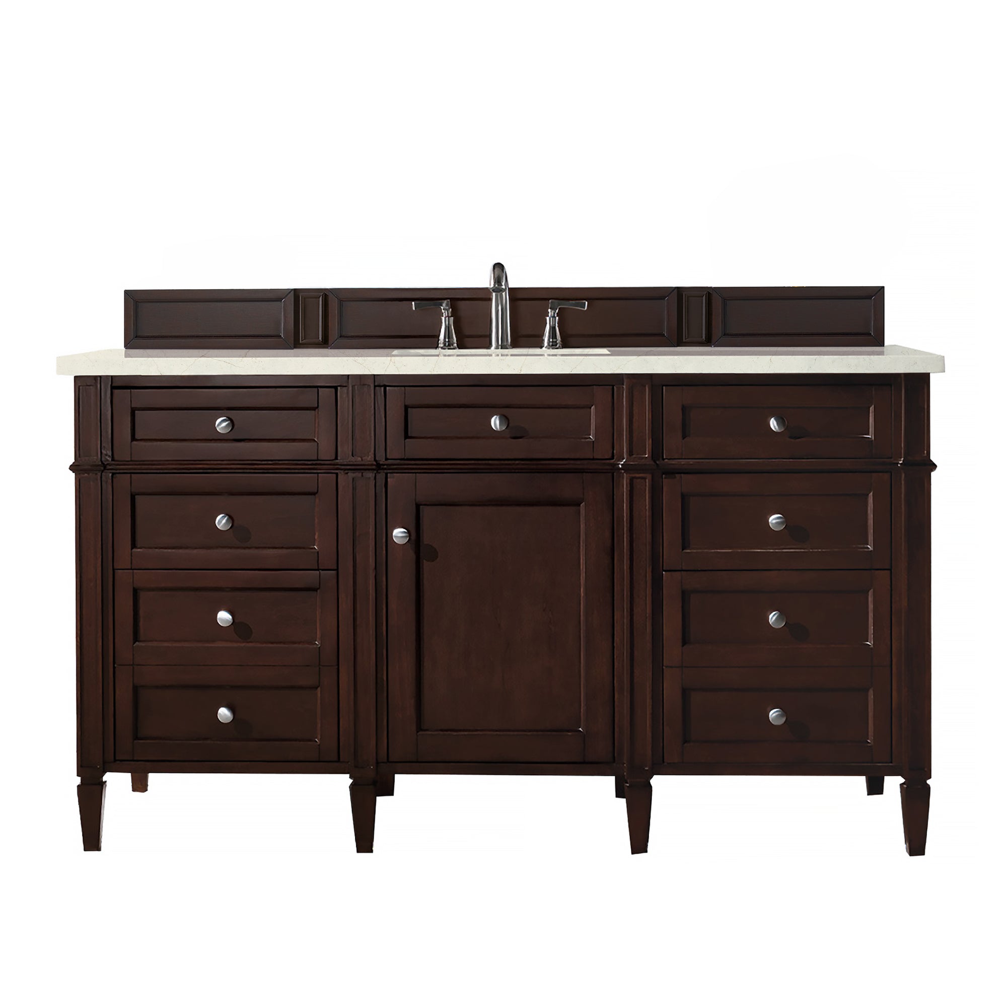 James Martin Brittany 60" Single Vanity in Burnished Mahogany with 3cm Countertop