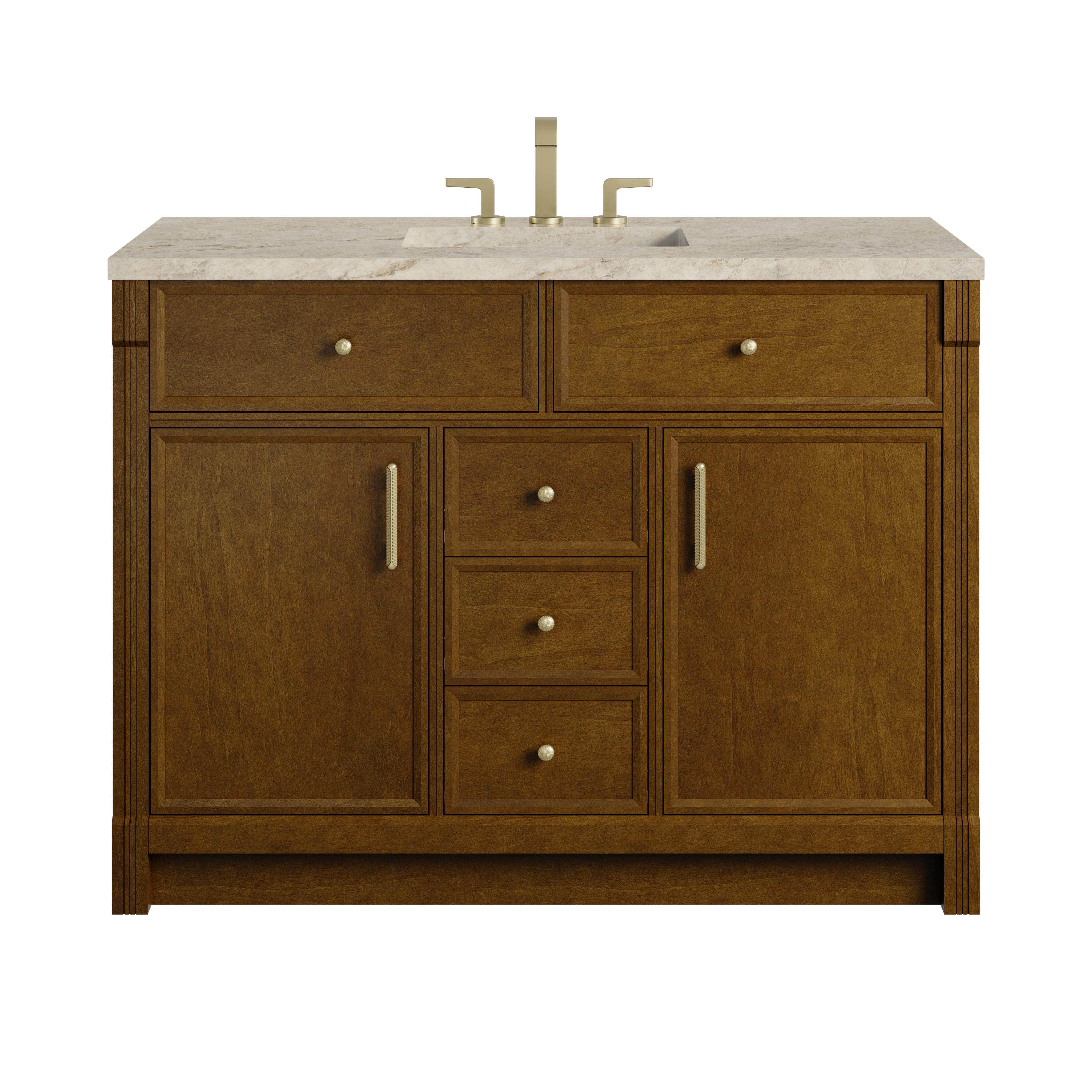 James Martin Bellshire 48" Single Vanity in Honey Oak with 3cm Countertop