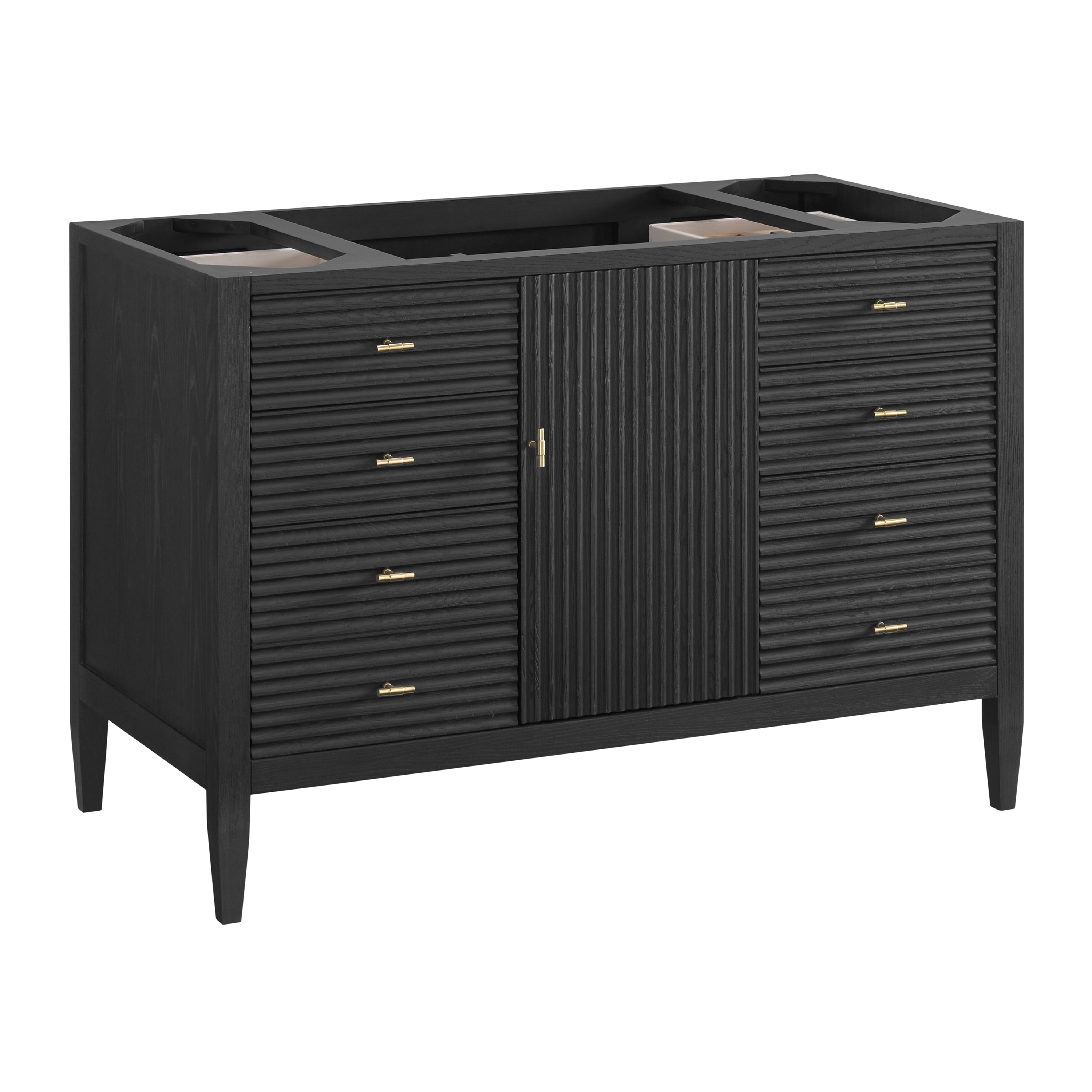 James Martin Myrrin 48" Single Vanity in Carbon Oak with 3cm Countertop