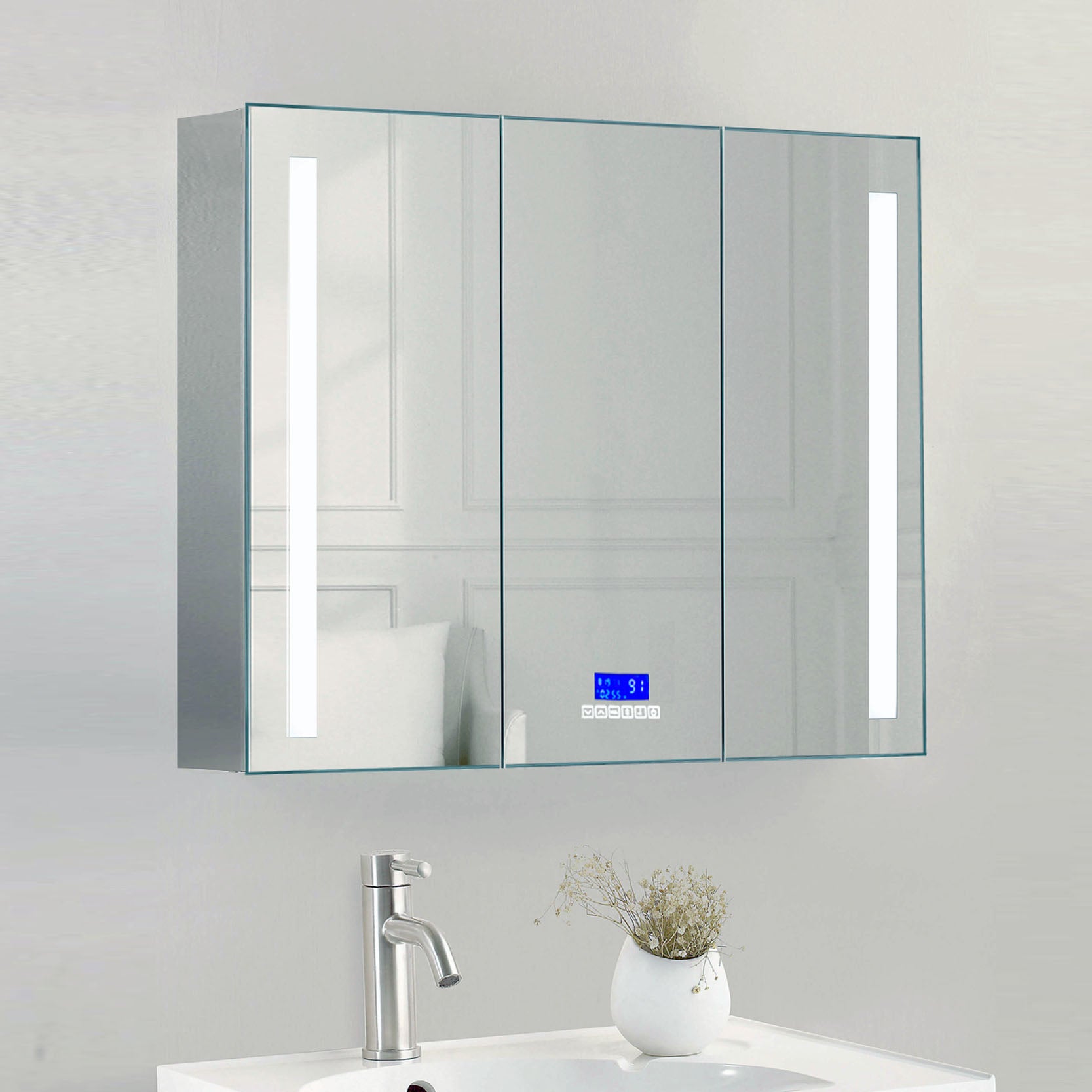 ALFI brand  ABMC4228BT 42" x 28" Triple Door LED Light Bluetooth Medicine Cabinet