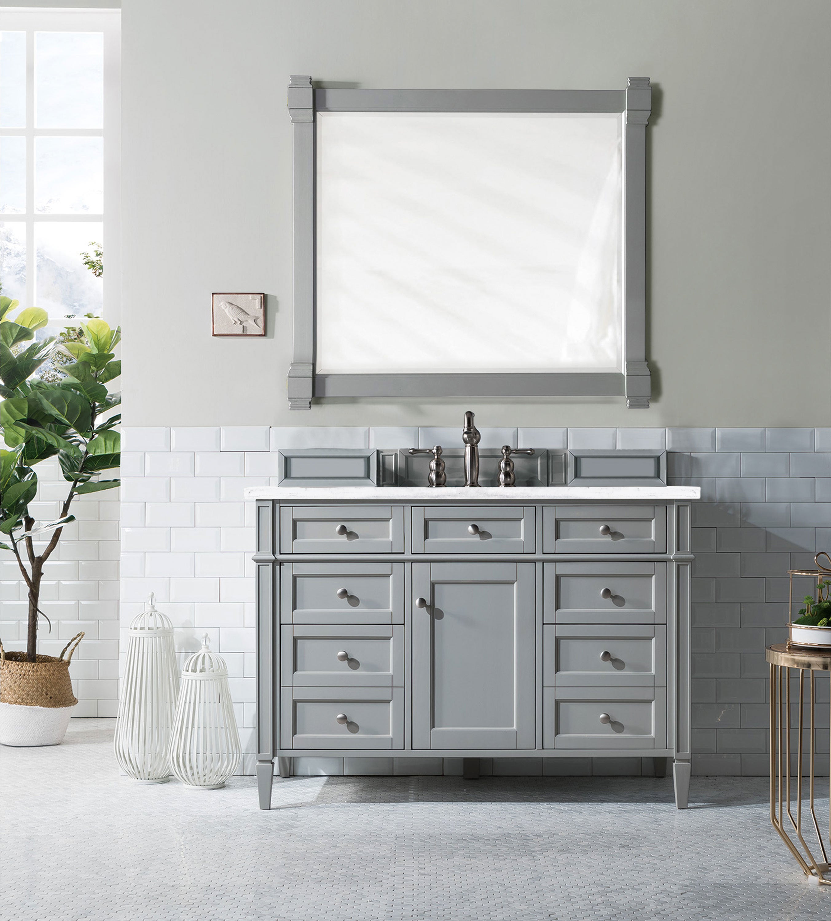 James Martin Brittany 48" Single Vanity in Urban Gray with 3cm Countertop