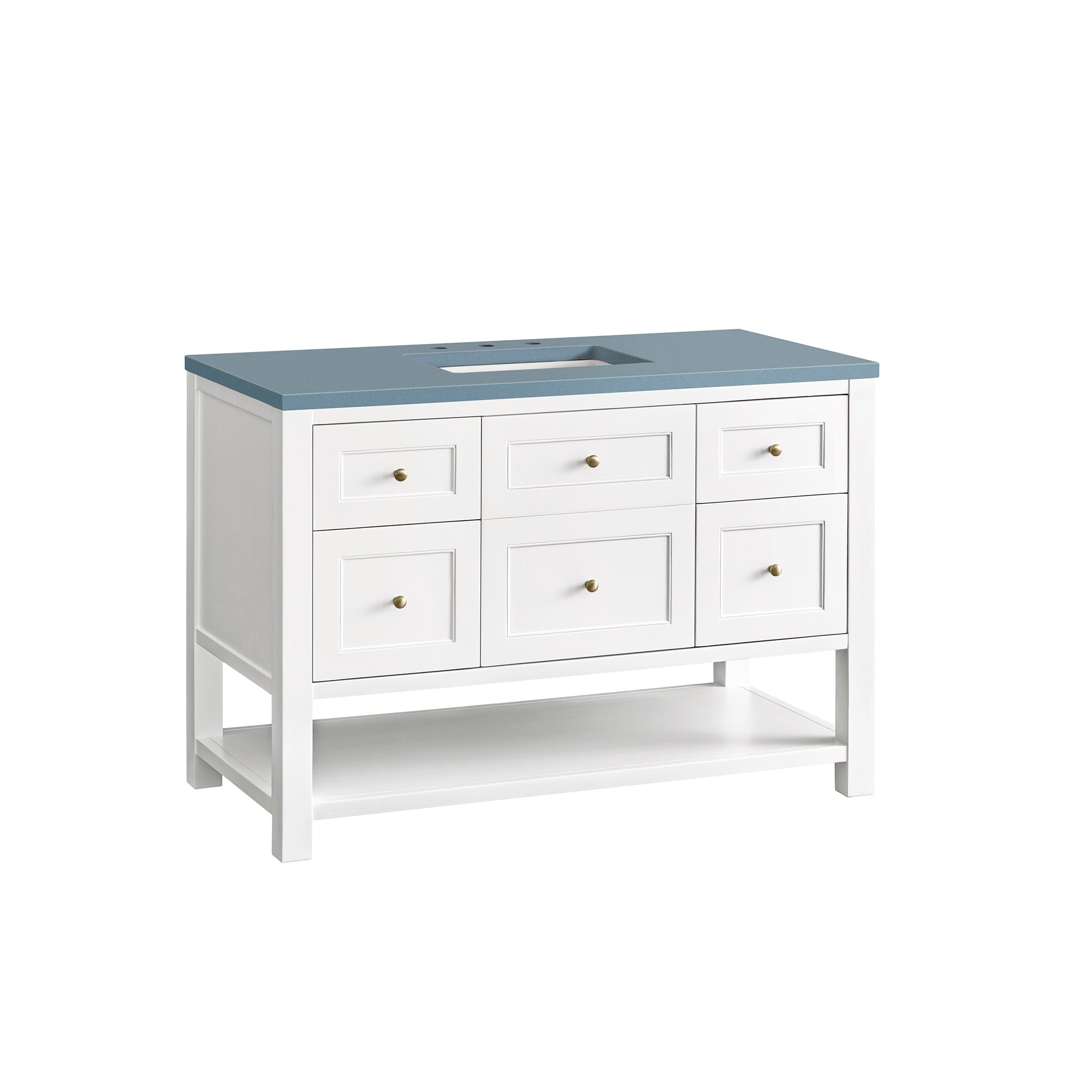 James Martin Breckenridge 48" Single Vanity in Bright White with 3cm Countertop