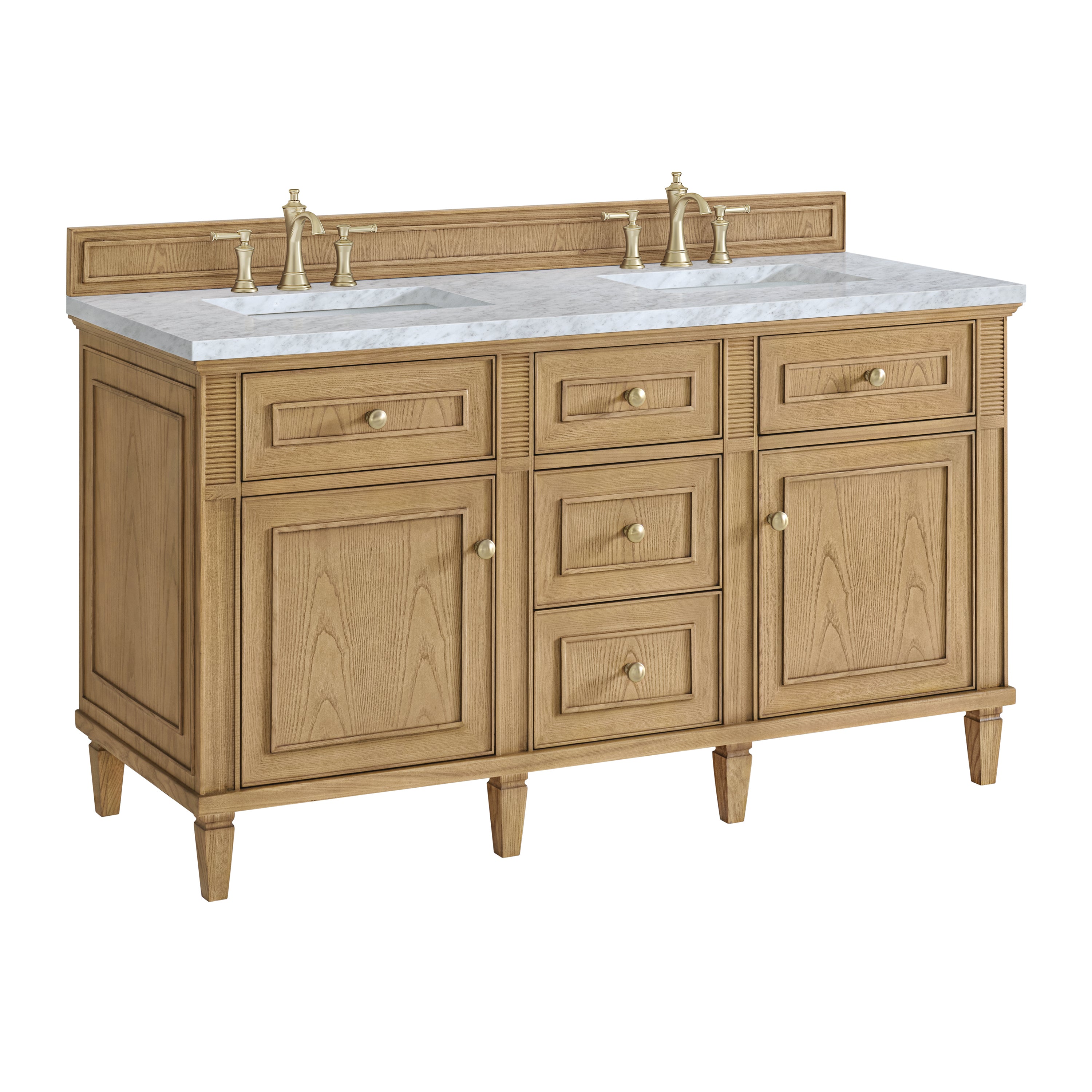James Martin Lorelai 60" Double Vanity in Light Natural Oak with 3cm Countertop
