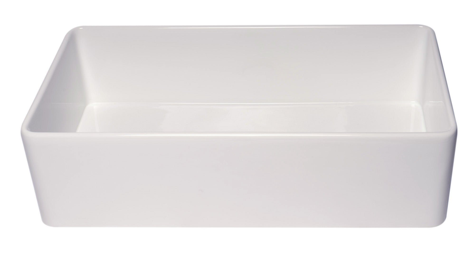 ALFI brand ABF3618 Smooth Apron 36" x 18" Single Bowl Fireclay Farm Sink