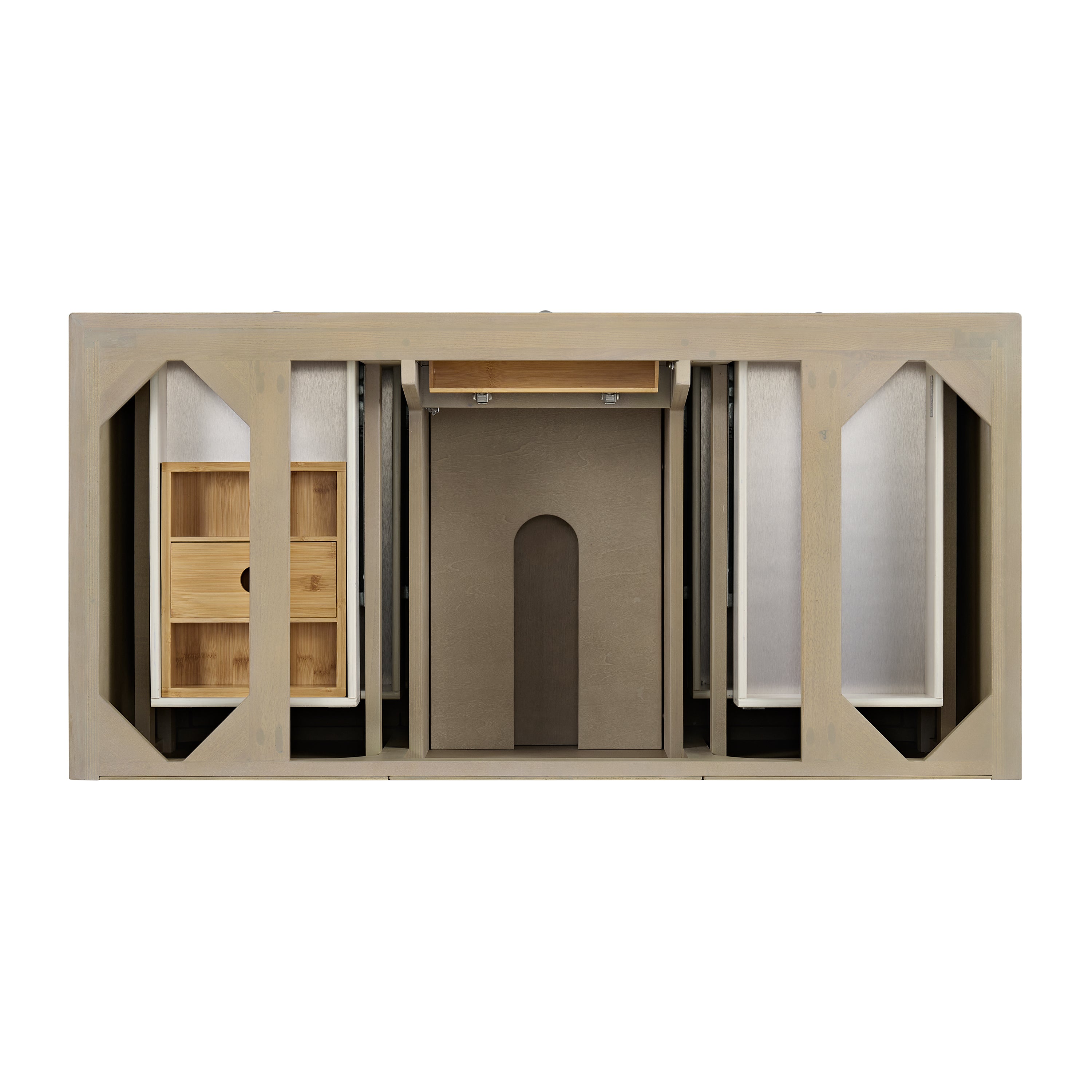 James Martin Lorelai 48" Single Vanity in Whitewashed Oak with 3cm Countertop and FreePower Wireless Charger