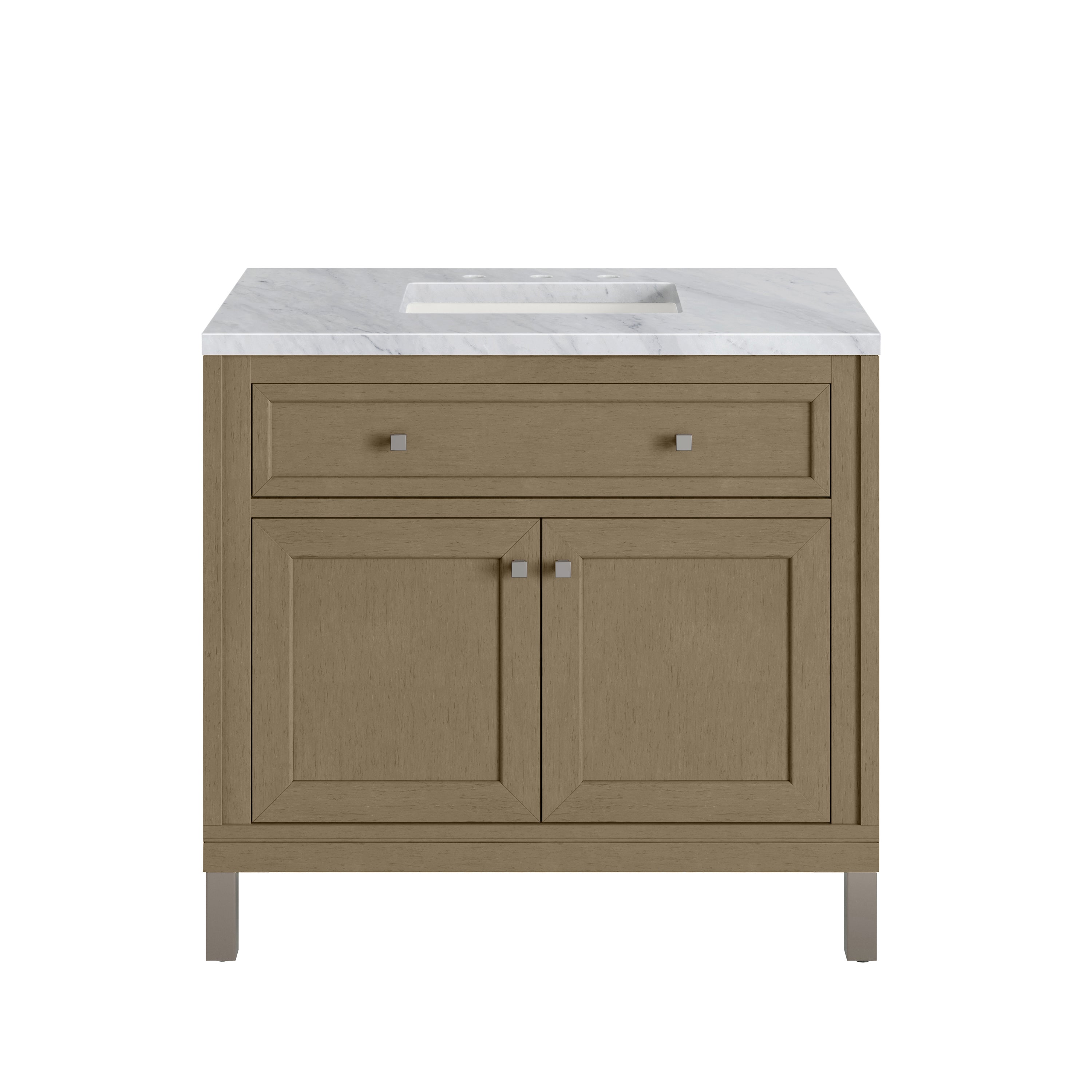 James Martin Chicago 36" Single Vanity in Walnut Whisper with 3cm Countertop