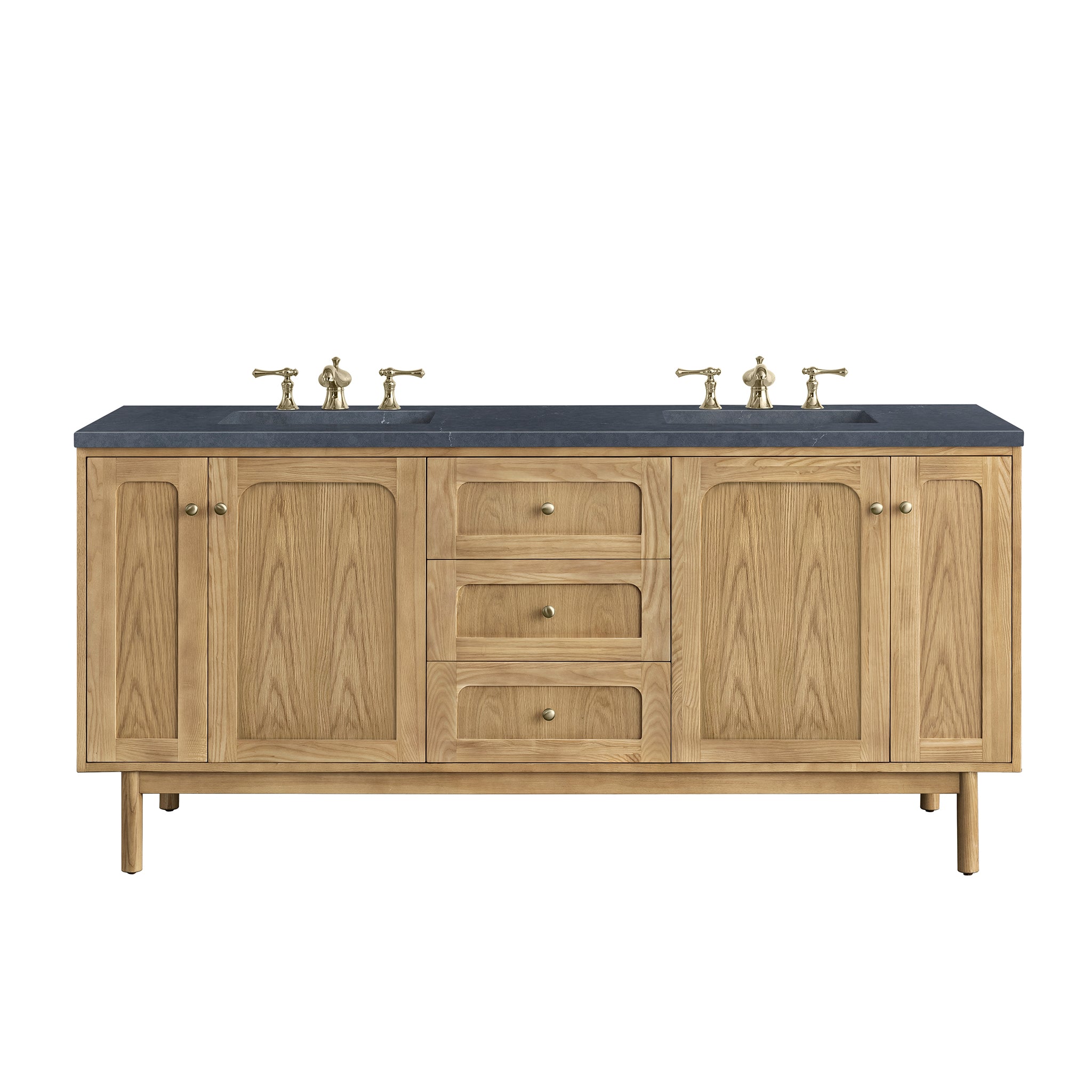 James Martin Laurent 72" Double Vanity in Light Natural Oak with 3cm Countertop